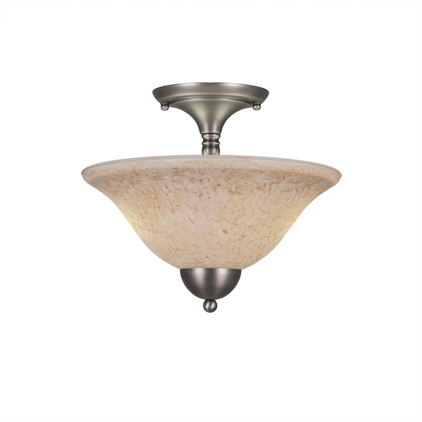 Toltec Lighting-120-BN-528-Two Light Semi-Flush Mount Brushed Nickel Finish with Italian Marble APX8DP_KFTF Toltec Lighting-120-BN-528-Two Light Semi-Flush Mount Brushed Nickel Finish with Italian Marble APX8DP_KFTF