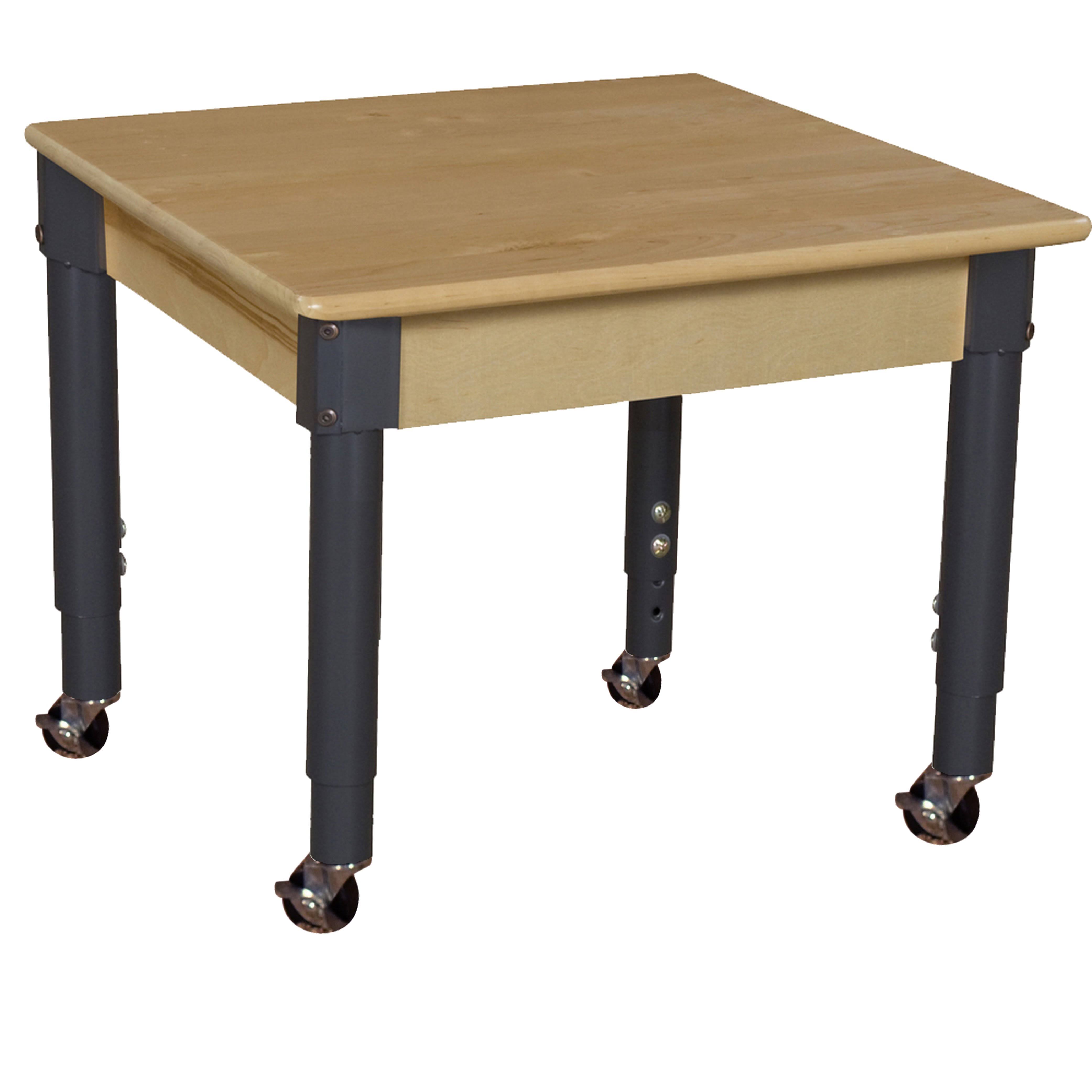 Wood Designs Hardwood Square Table with Adjustable DN3M0T_5ZTJ Wood Designs Hardwood Square Table with Adjustable DN3M0T_5ZTJ