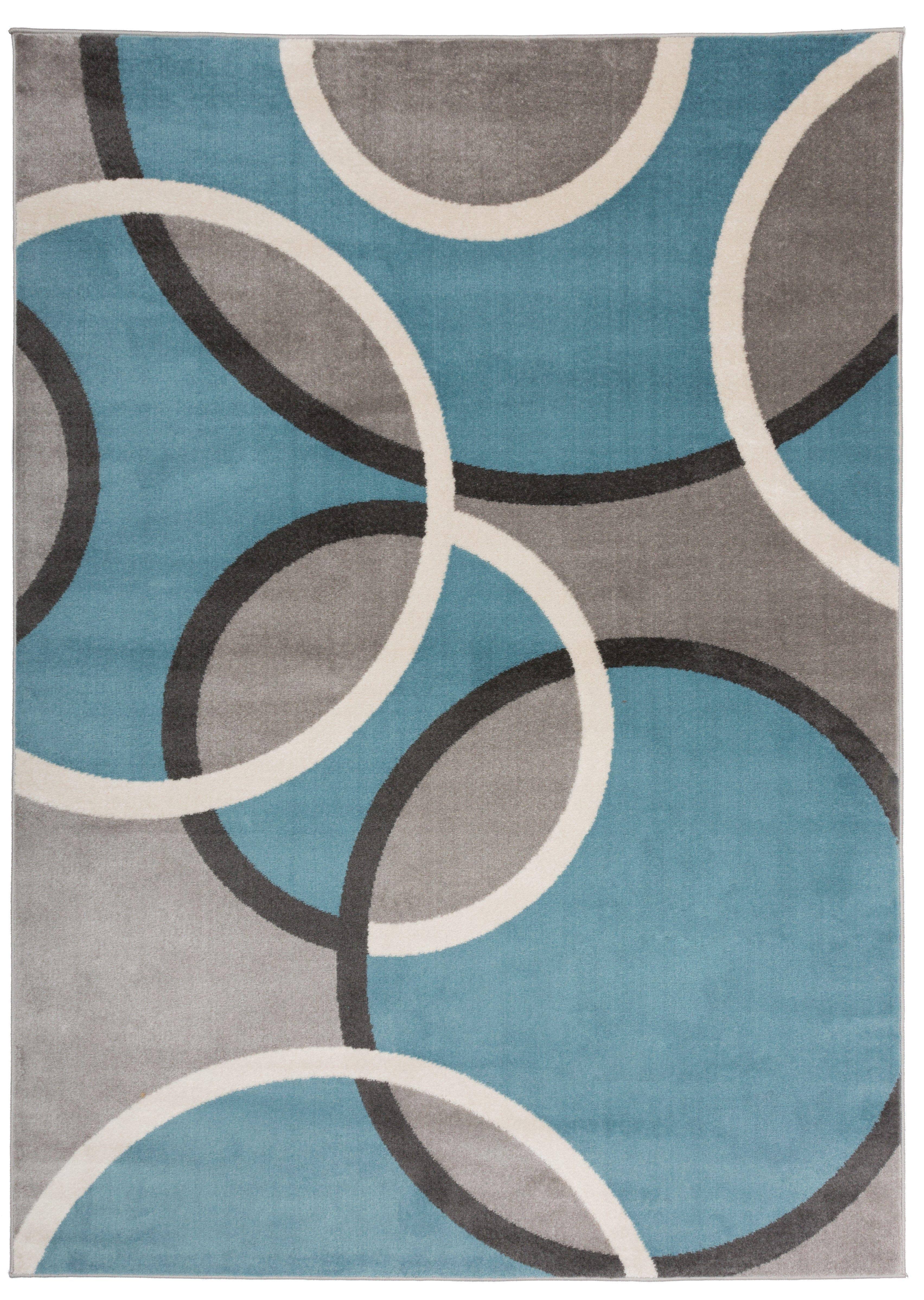 Contemporary Abstract Circles Area Rug 7' 10 inch x 10'2 inch 7N0LW4_GGFO