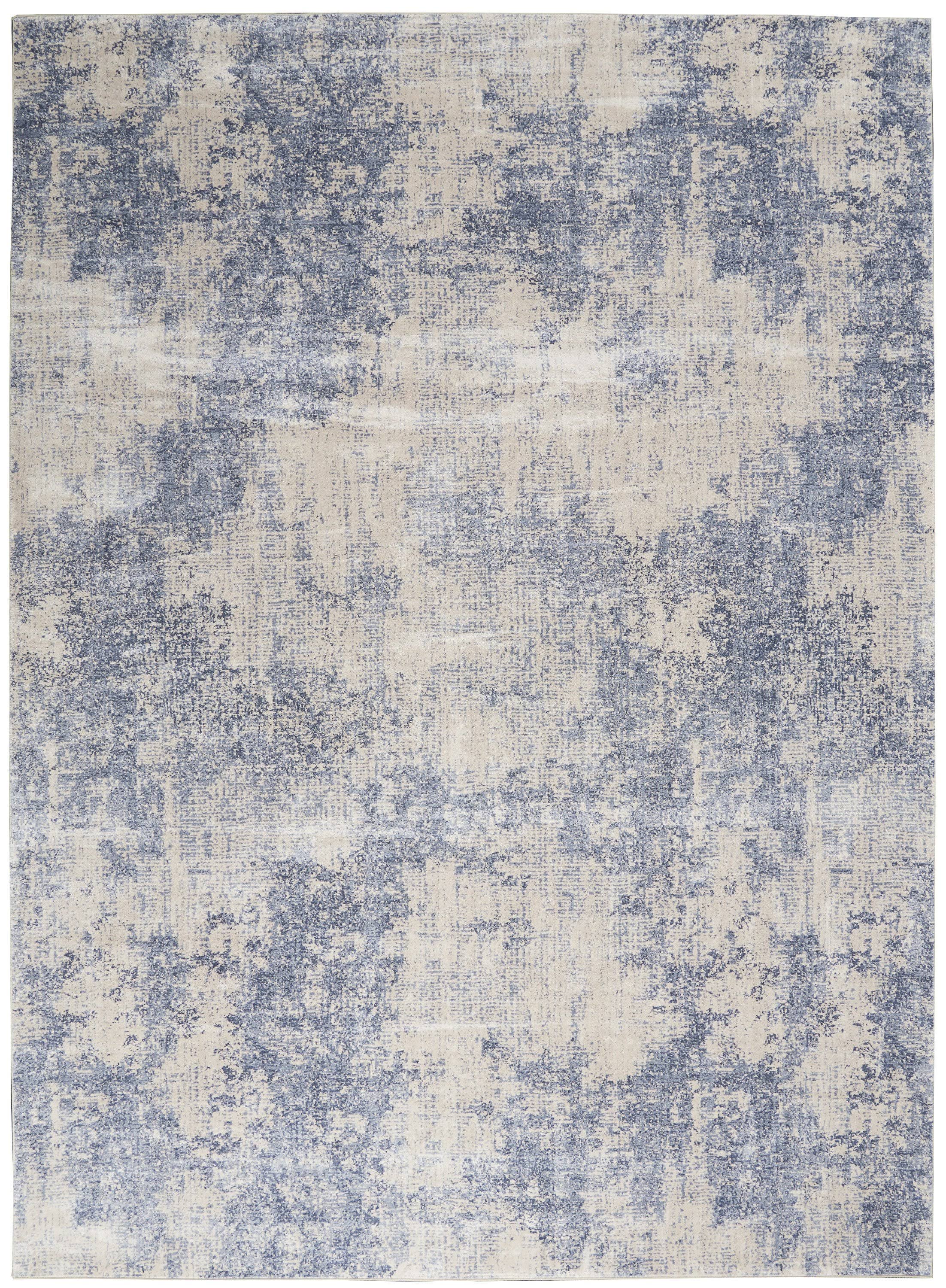 Nourison Sleek Textures Area Rug, Ivory/Blue, 7'10 DJ0ORE_98LC Nourison Sleek Textures Area Rug, Ivory/Blue, 7'10 DJ0ORE_98LC