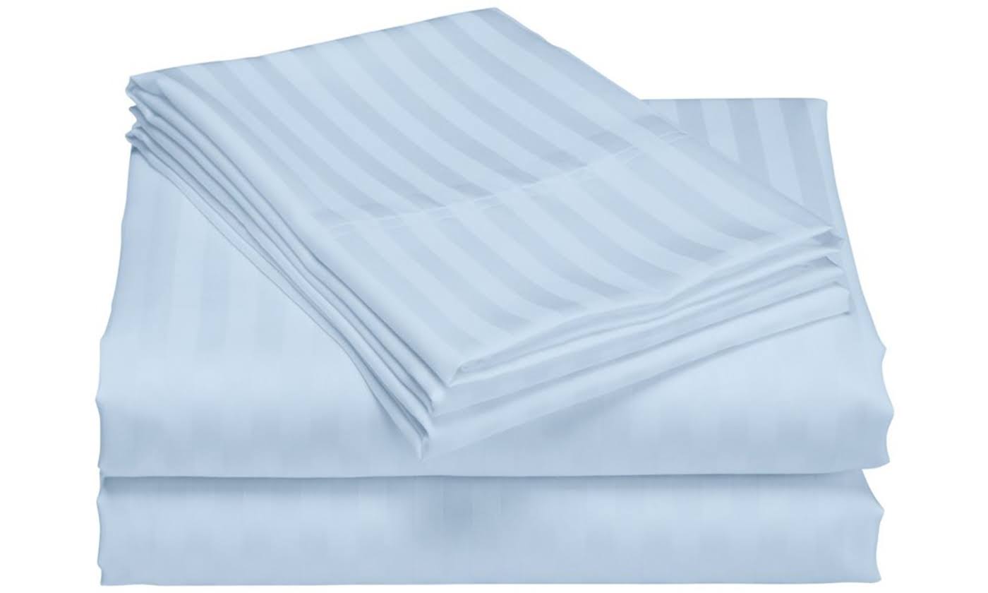 Home Sweet Home Dreams Inc 600 Thread Count Stripe Sheet Set (4-Piece) King Blue AWWVDG_LSPS Home Sweet Home Dreams Inc 600 Thread Count Stripe Sheet Set (4-Piece) King Blue AWWVDG_LSPS