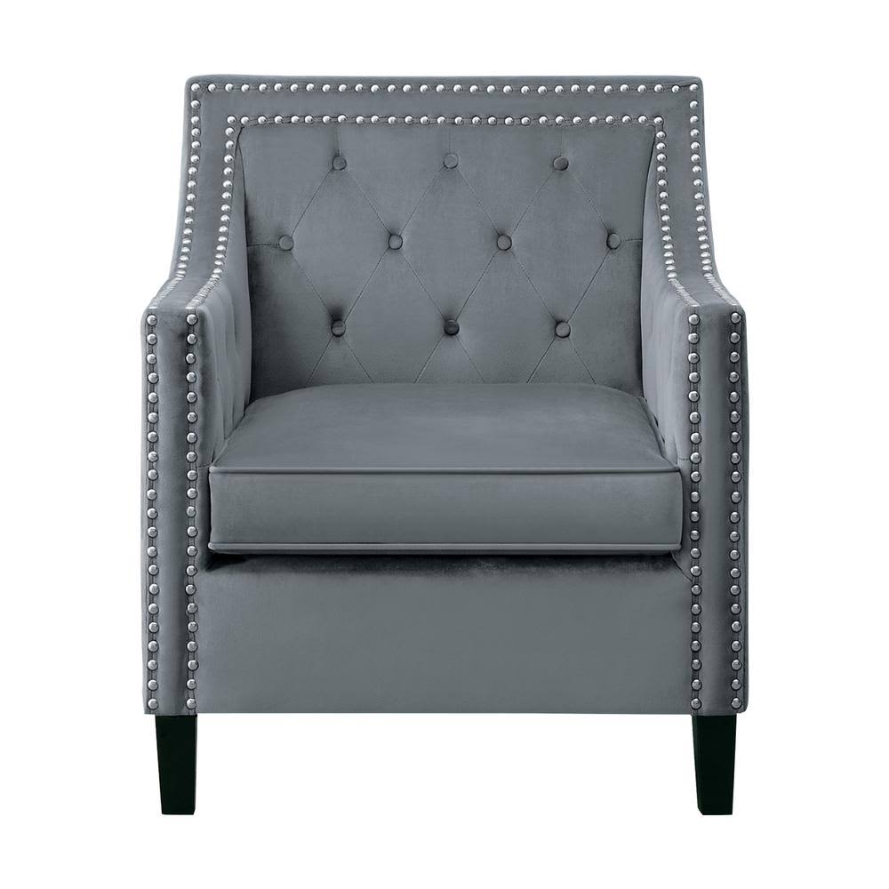Lexicon Velvet Accent Chair, Dark W94FJL_L0ZK Lexicon Velvet Accent Chair, Dark W94FJL_L0ZK