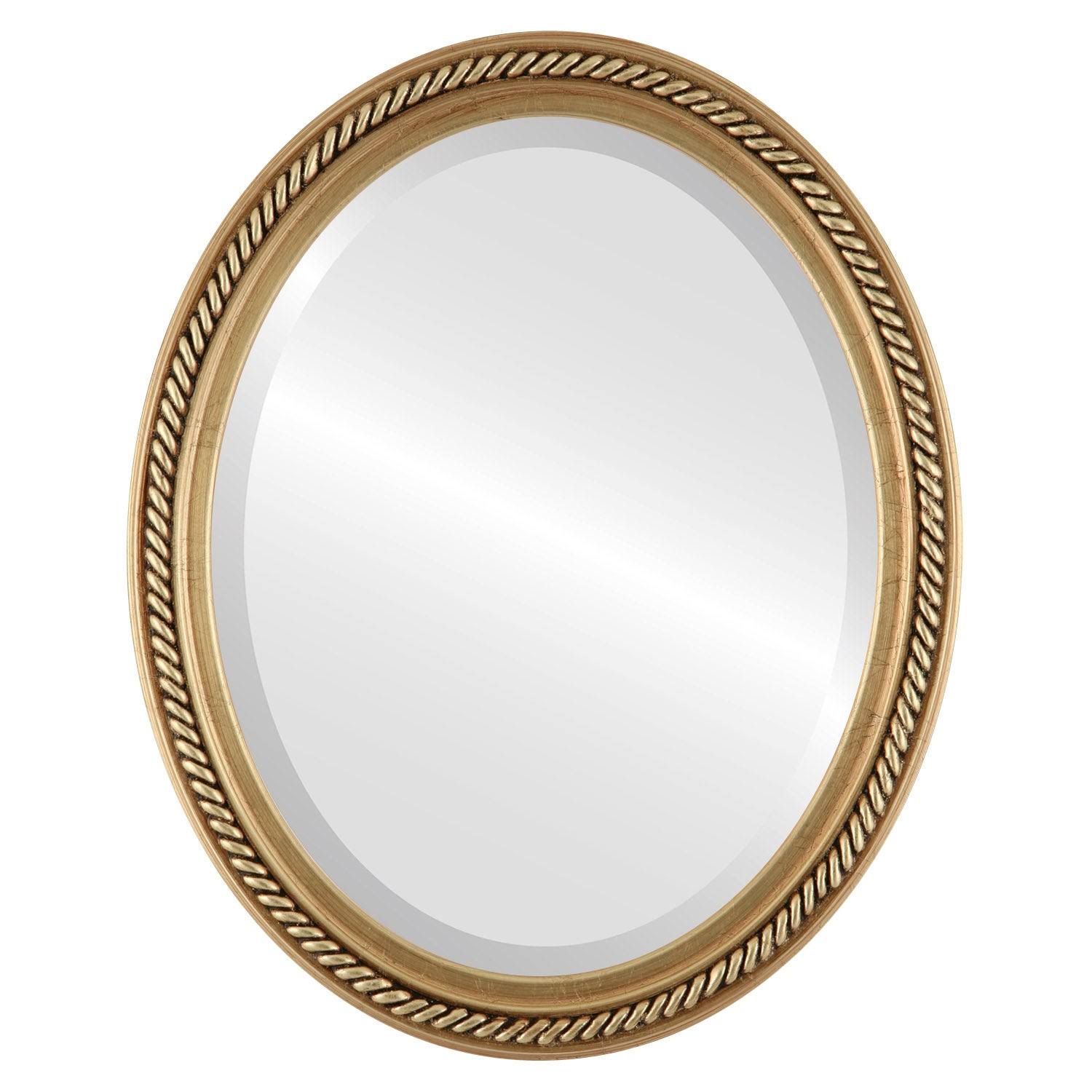 Santa Fe Framed Oval Mirror in Antique Gold Leaf - 68KAUZ_72YD Santa Fe Framed Oval Mirror in Antique Gold Leaf - 68KAUZ_72YD
