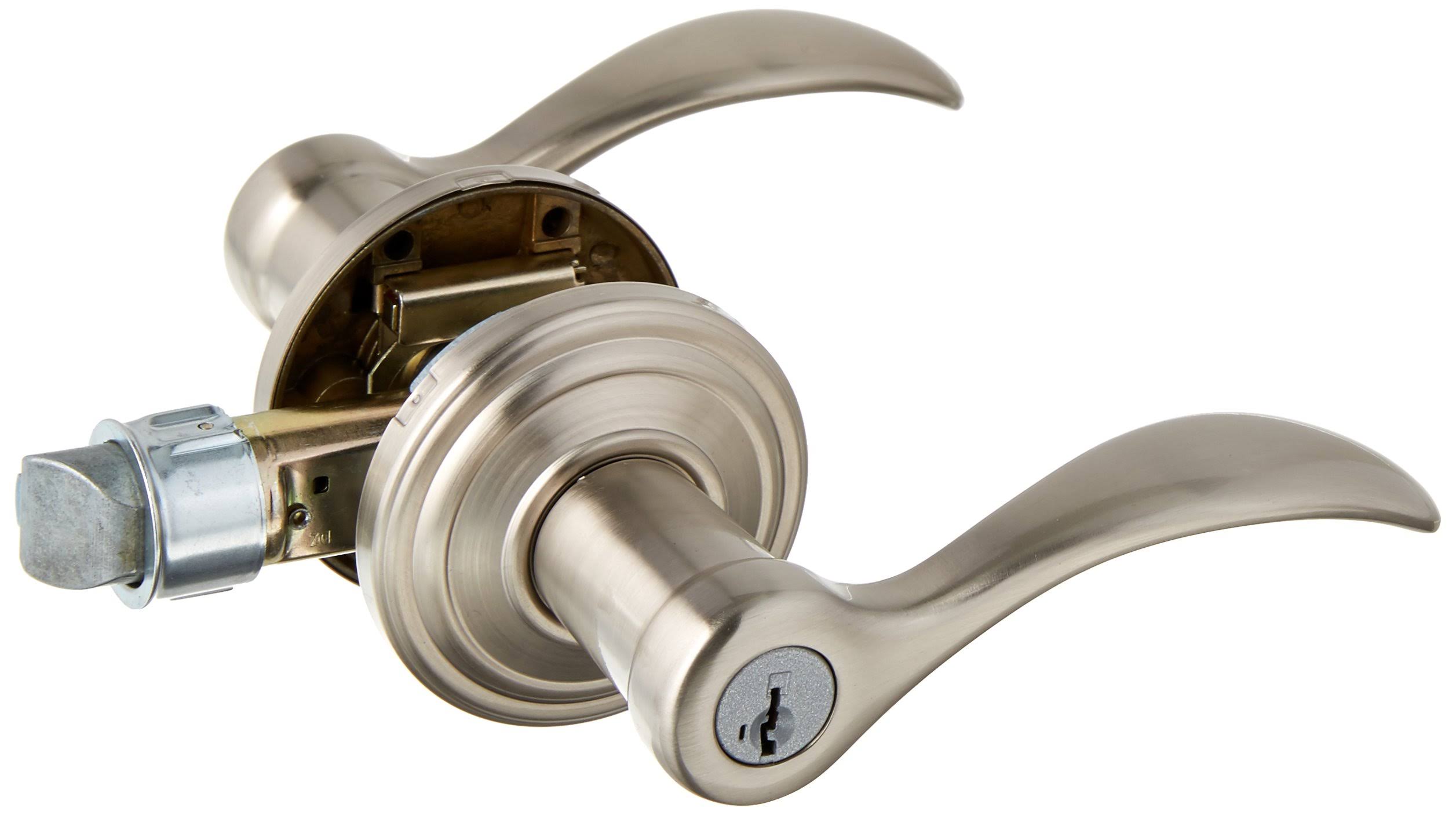 Kwikset Pembroke 740PML Keyed Entry Lever Handle Satin NYCXCG_8AQZ Kwikset Pembroke 740PML Keyed Entry Lever Handle Satin NYCXCG_8AQZ