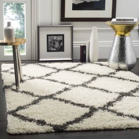 Ines Polypropylene Ivory/Dark Gray Rug Rug Size Rectangle 5'QBARMS_OY49