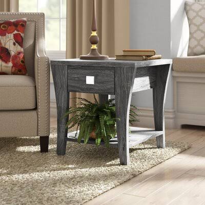 Haglund End Table with Storage Wade TKDNFZ_STWQ