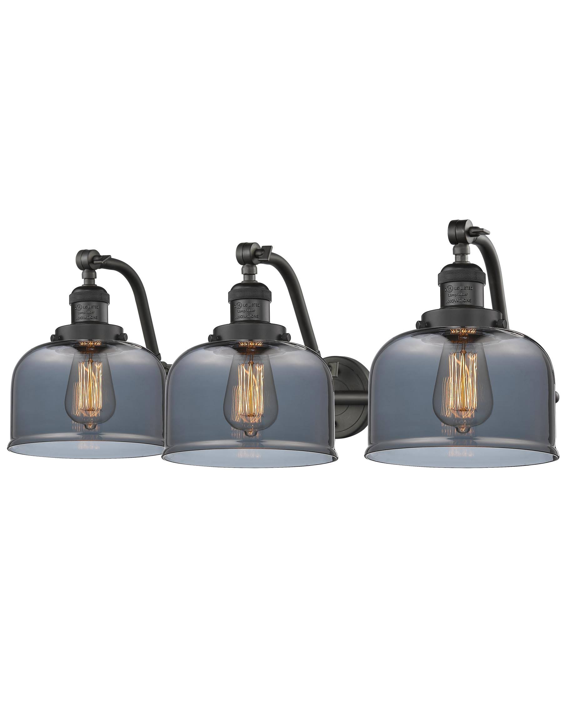 Innovations Lighting-Large Bell 3 Light Bath Vanity Light-515-3W-OB-IMBCCS_CVKM Innovations Lighting-Large Bell 3 Light Bath Vanity Light-515-3W-OB-IMBCCS_CVKM