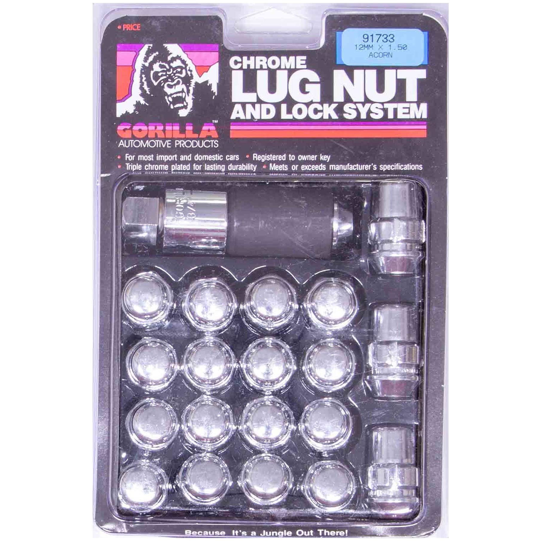 Gorilla 91743 - Lug Nut and Lock System 14mmx1.50 Acorn GI105H_FB1E Gorilla 91743 - Lug Nut and Lock System 14mmx1.50 Acorn GI105H_FB1E