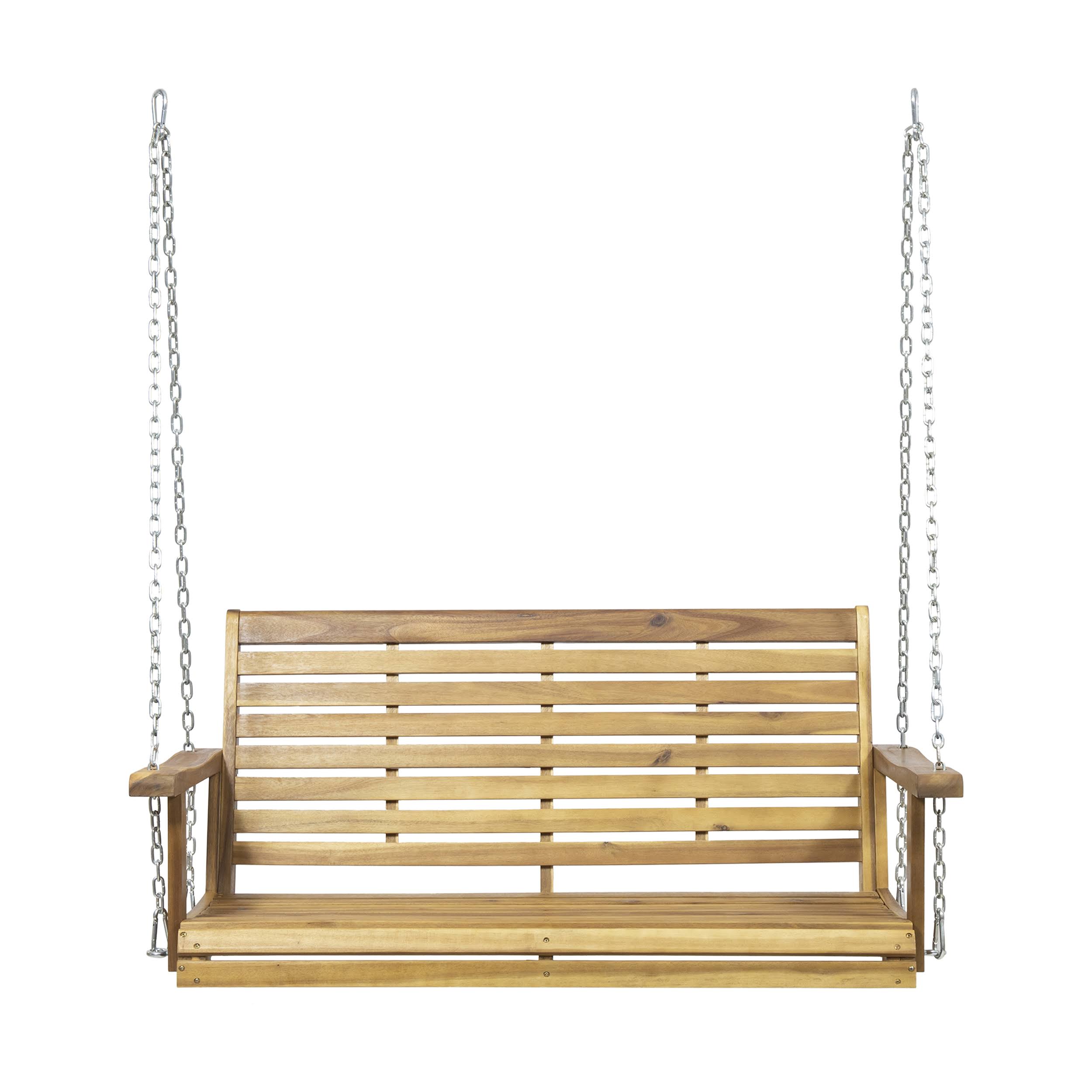 GDFStudio Viola Outdoor Aacia Wood Porch Swing W38KSL_GDJR GDFStudio Viola Outdoor Aacia Wood Porch Swing W38KSL_GDJR