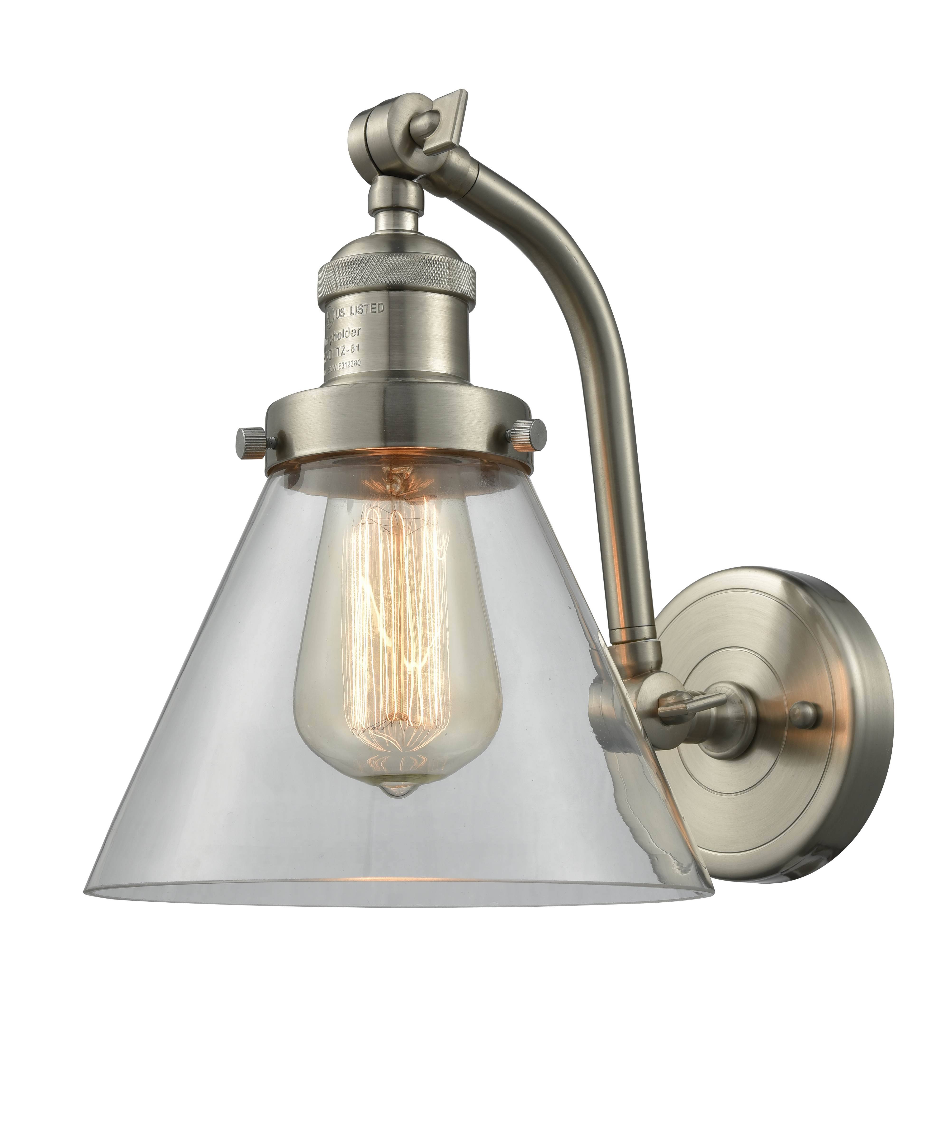 Innovations Lighting-Large Cone 1 Light Sconce-515-1W-SN-SFOPDX_YY2Z Innovations Lighting-Large Cone 1 Light Sconce-515-1W-SN-SFOPDX_YY2Z