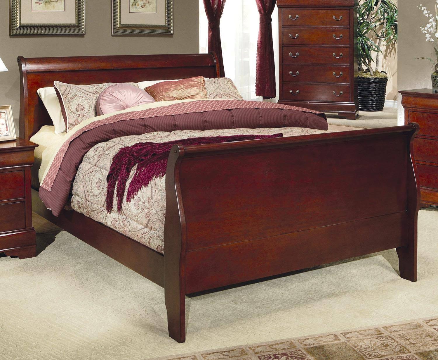 Coaster Company Louis Philippe Cherry Sleigh Bed, California VD8RJK_XA2N