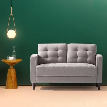 Zinus Benton Loveseat, Stone Grey, VS0GVZ_VM29