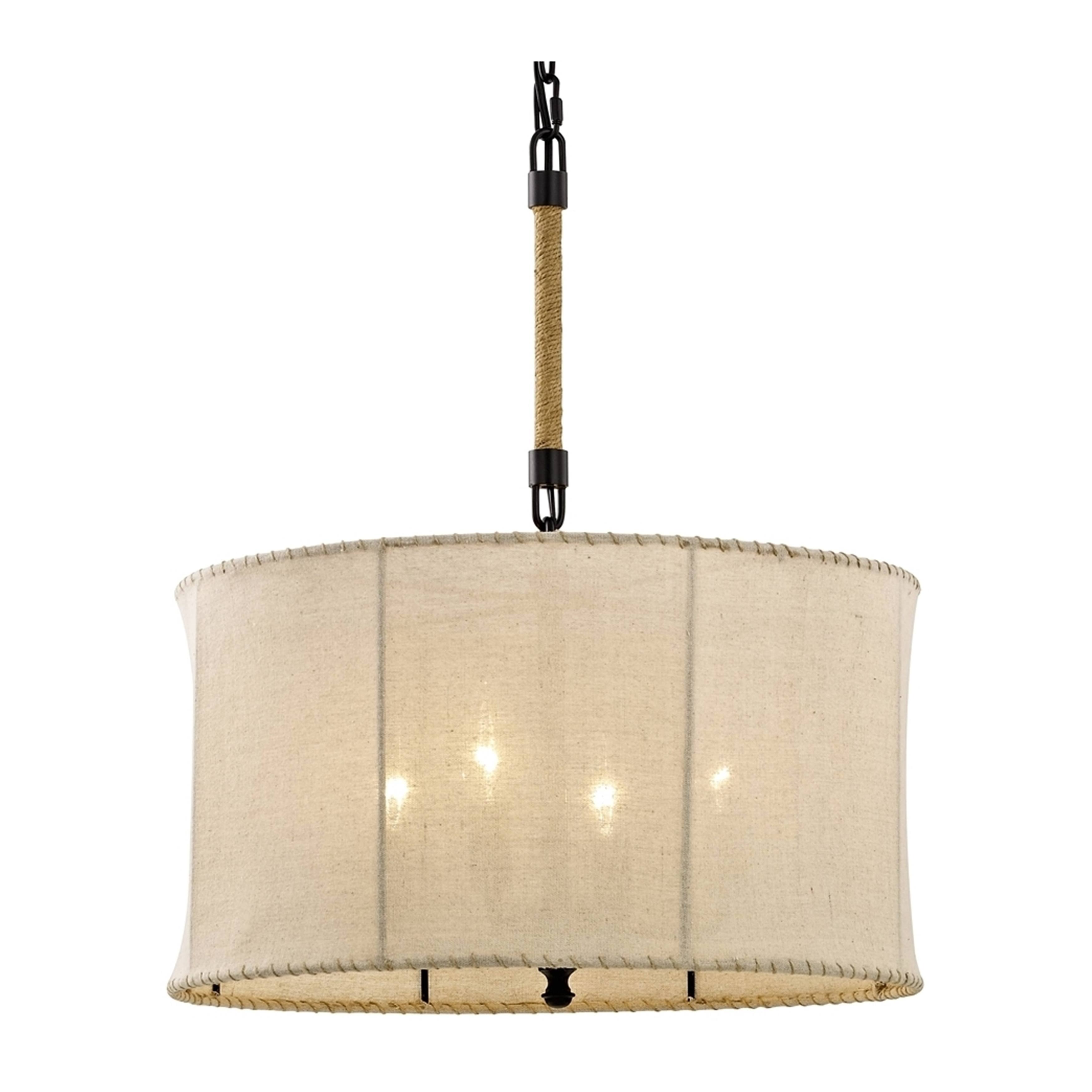 Troy Lighting WL-2181 Key West - Four Light Drum Pendant Aged BVZRED_1QYJ