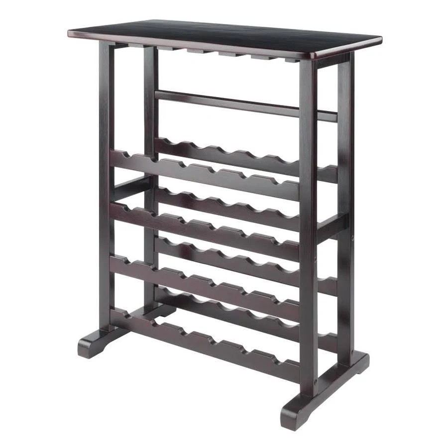 Winsome Wood 24-Bottle Espresso Wood Wine Rack in Brown | HSMOCI_EQIN Winsome Wood 24-Bottle Espresso Wood Wine Rack in Brown | HSMOCI_EQIN