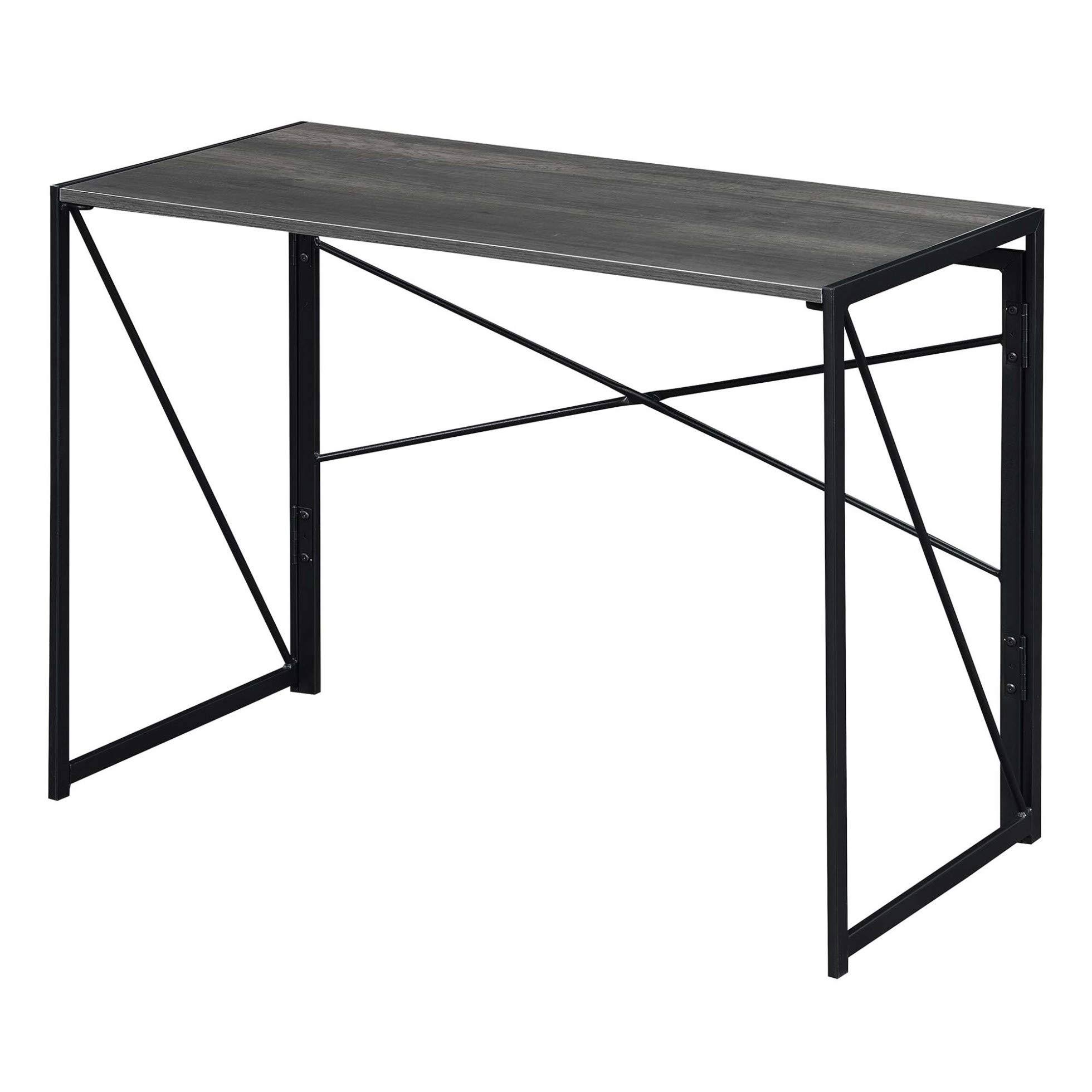 Convenience Concepts Xtra Folding Desk Charcoal Gray/VITVJB_0I44