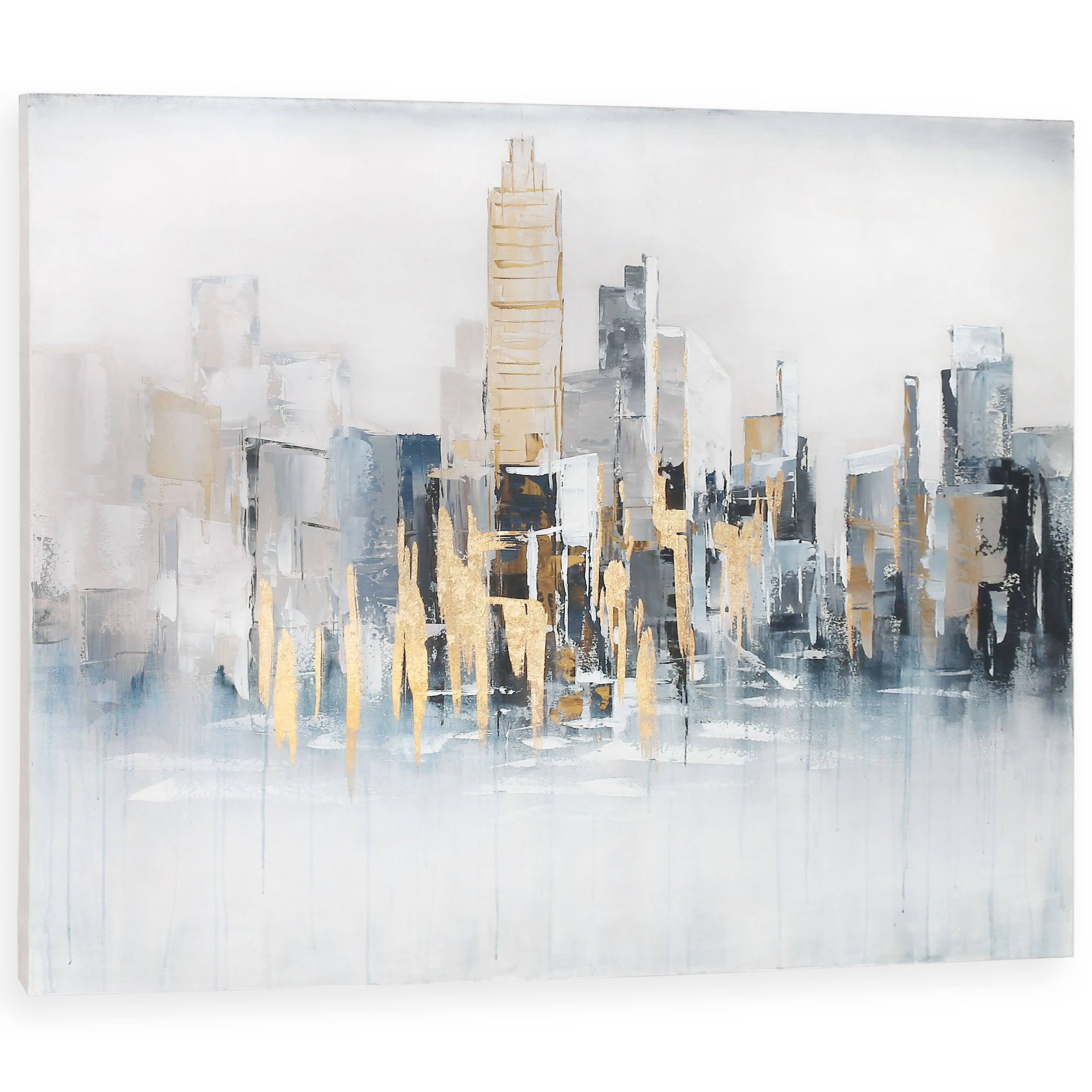 Rising City Hand Painted Canvas - Vertuu Design 01-VMYWAE_WVVD Rising City Hand Painted Canvas - Vertuu Design 01-VMYWAE_WVVD