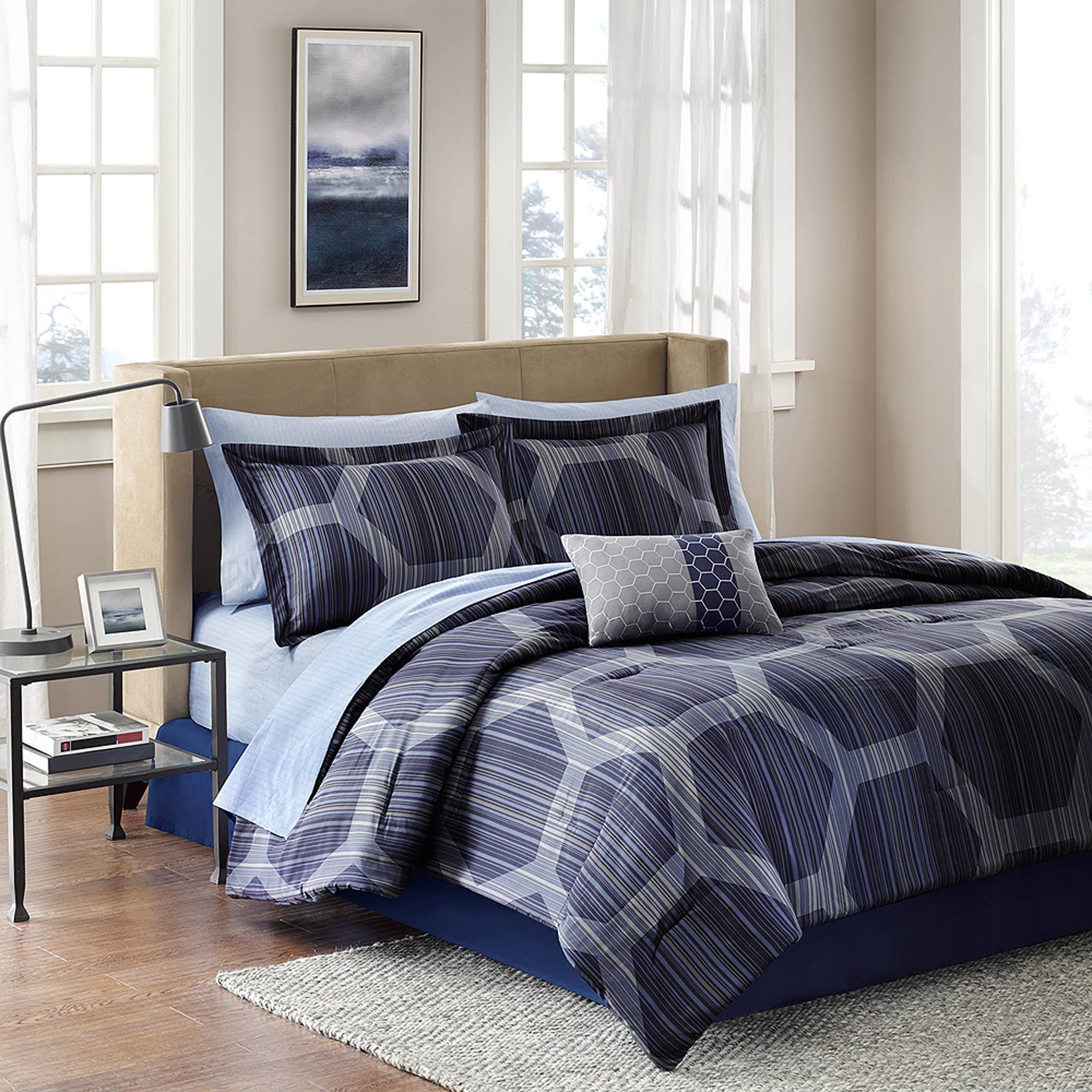 Madison Park Essentials - Rincon Complete Comforter and Cotton Sheet Set - Blue - Cal VVKHWU_6R4Q Madison Park Essentials - Rincon Complete Comforter and Cotton Sheet Set - Blue - Cal VVKHWU_6R4Q