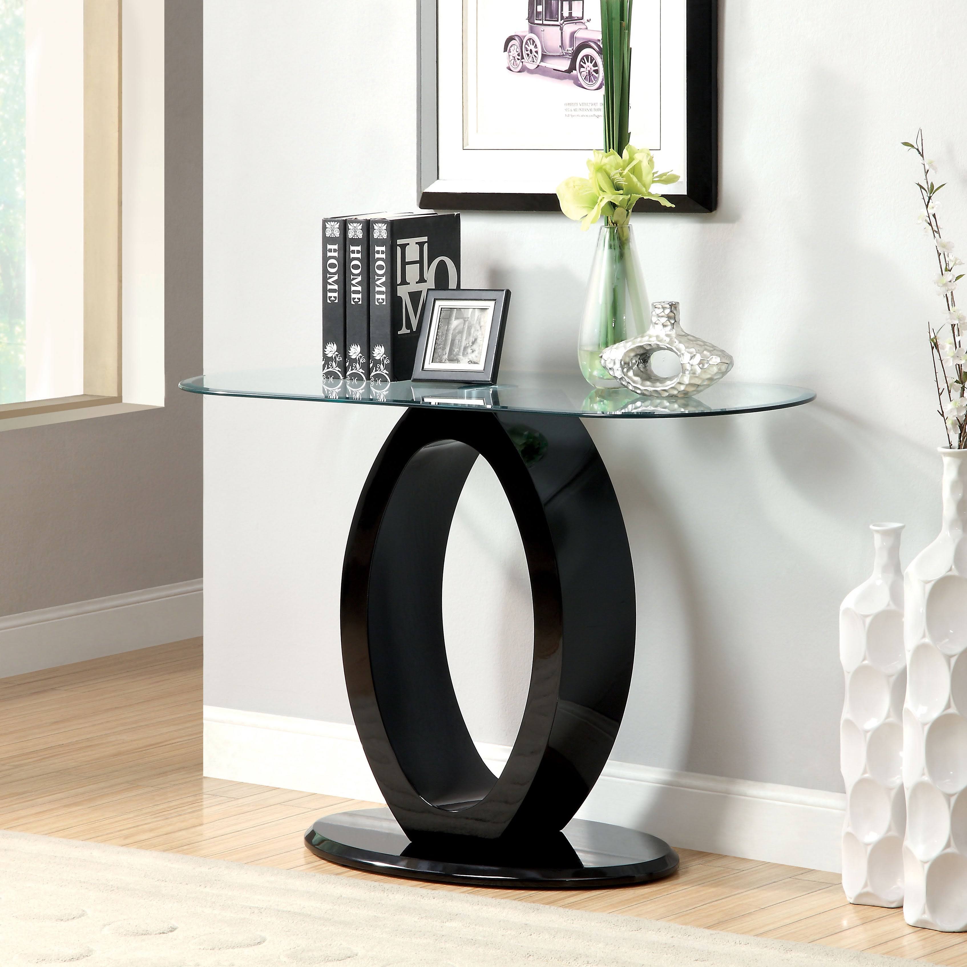 Furniture of America Opelle Modern O-shaped Sofa Table (Black) 0XSQEG_5Y6T Furniture of America Opelle Modern O-shaped Sofa Table (Black) 0XSQEG_5Y6T