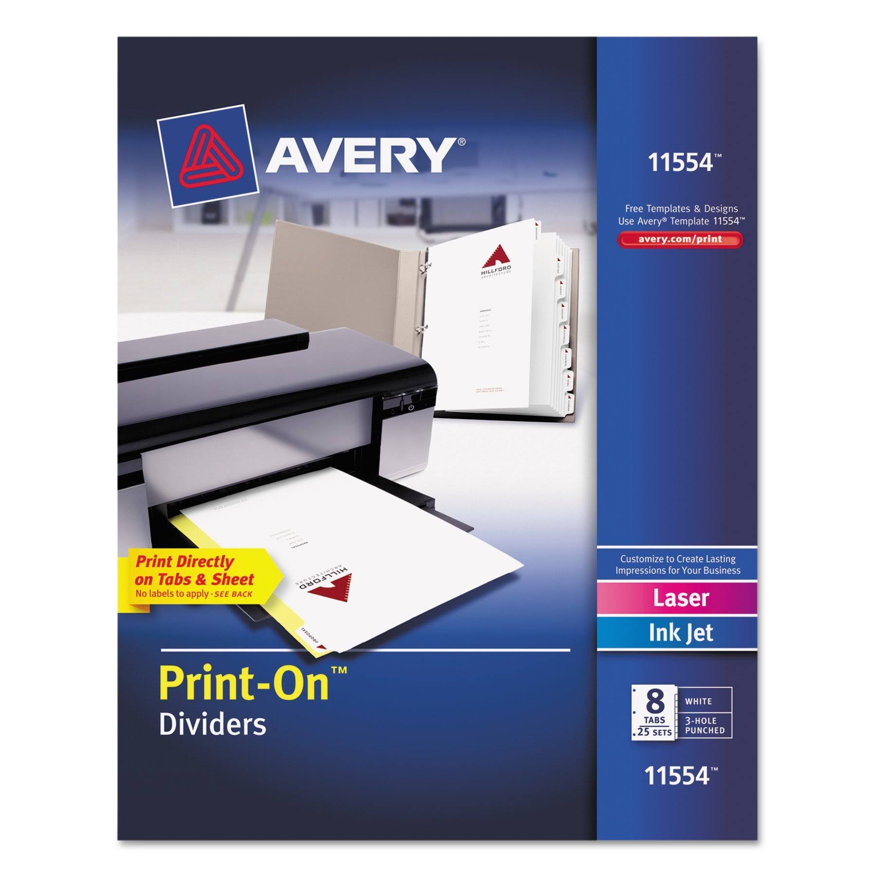 Avery Customizable Print-On Dividers 8-Tab Letter 25 GGV1VB_SRMI Avery Customizable Print-On Dividers 8-Tab Letter 25 GGV1VB_SRMI