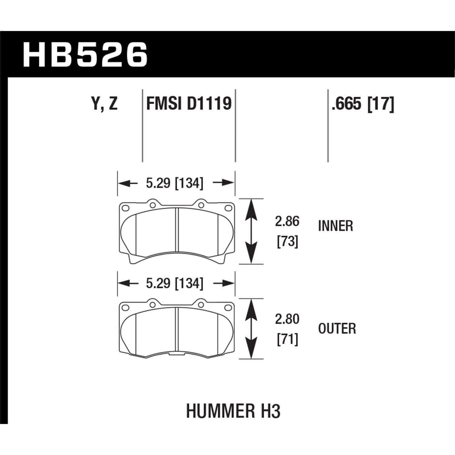 [HB526Y.665]Hawk Performance LTS Brake MXLUIE_DDTZ