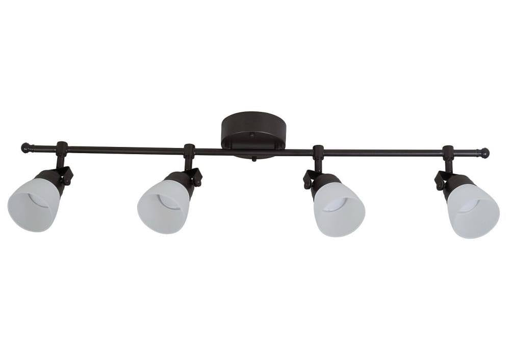 Allen + Roth Tucana 4-Light 32.9-In Bronze Dimmable LED Track Bar Fixed Track Light Kit | 20872-VG6TUQ_MRA0 Allen + Roth Tucana 4-Light 32.9-In Bronze Dimmable LED Track Bar Fixed Track Light Kit | 20872-VG6TUQ_MRA0