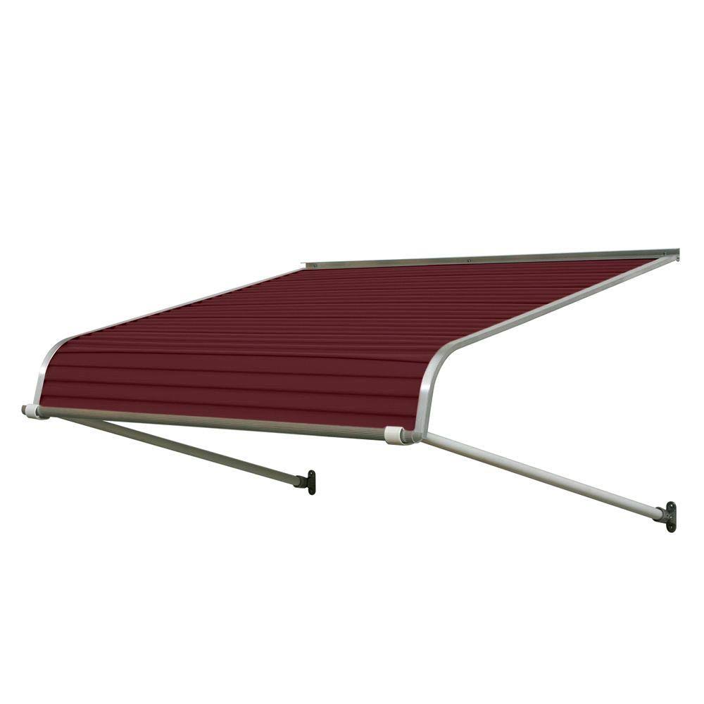 NuImage Awnings 1100 54-in Wide x 42-in Projection Burgundy Solid Fixed Door Awning in Red | 1D68EL_ALC3