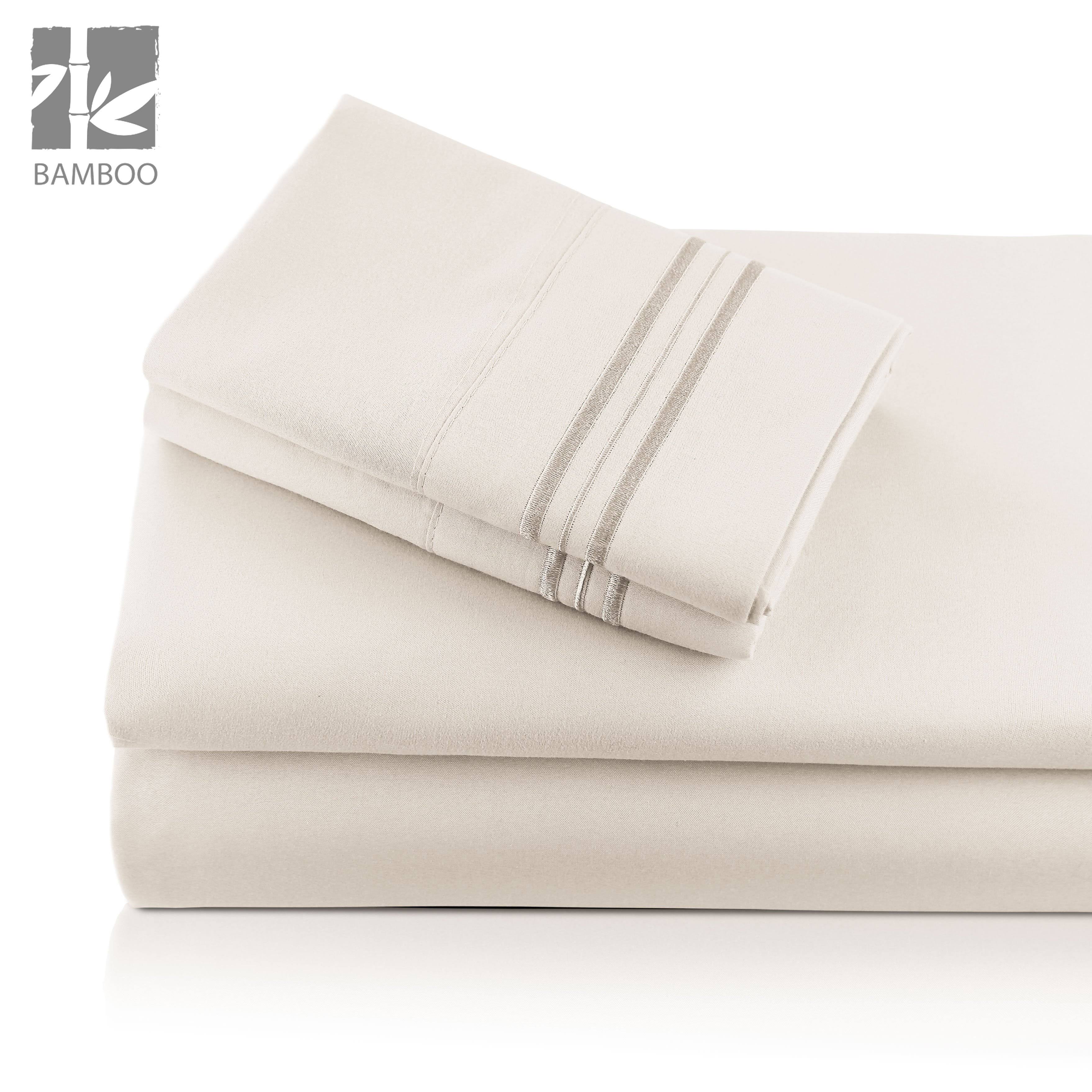 Luxor Linens Bali Bamboo Luxury Sheet Set, Size Queen, G8K1DY_M0SQ