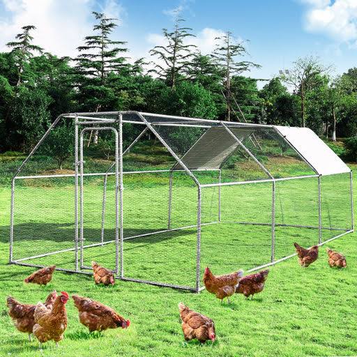Costway Large Walk in Chicken Coop Run House Shade Cage 9.5' x 19' with Roof SESWVM_KRLY Costway Large Walk in Chicken Coop Run House Shade Cage 9.5' x 19' with Roof SESWVM_KRLY