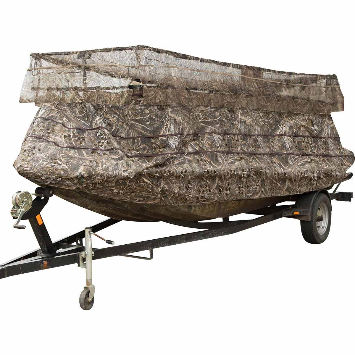 Drake Ghillie Boat Blind with No-Shadow Dual Action Top, Realtree Max WA4UHH_XQGX Drake Ghillie Boat Blind with No-Shadow Dual Action Top, Realtree Max WA4UHH_XQGX
