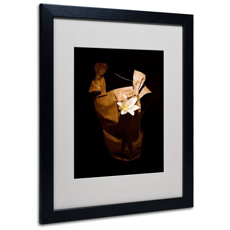 White Flower by Roderick Stevens Matted Framed Painting Print - Size: 20  F2ZRKI_VQWO