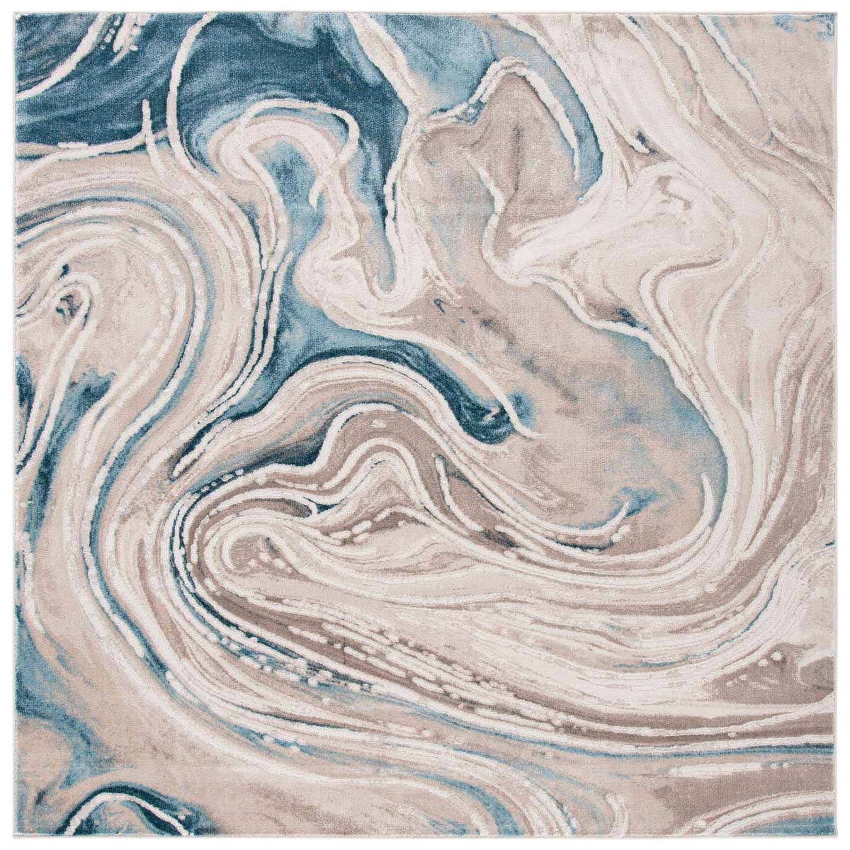 Indigo Beige and Blue Rug Brown 6.5' x 6.5' | QO0J0C_XEMD Indigo Beige and Blue Rug Brown 6.5' x 6.5' | QO0J0C_XEMD