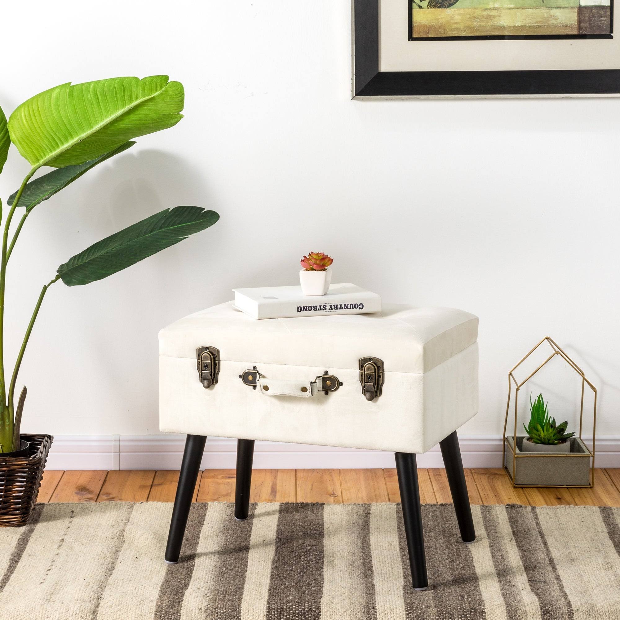 Carson Carrington Kammarbo Velvet Upholstered Storage Stool - Z6SXCY_YDC3