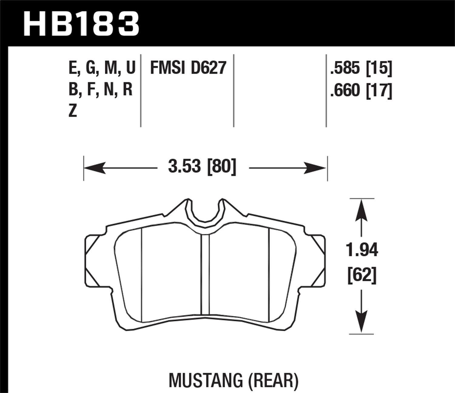 Hawk Performance Ceramic Brake Pads HB183Z.AYCTSH_TAJJ Hawk Performance Ceramic Brake Pads HB183Z.AYCTSH_TAJJ