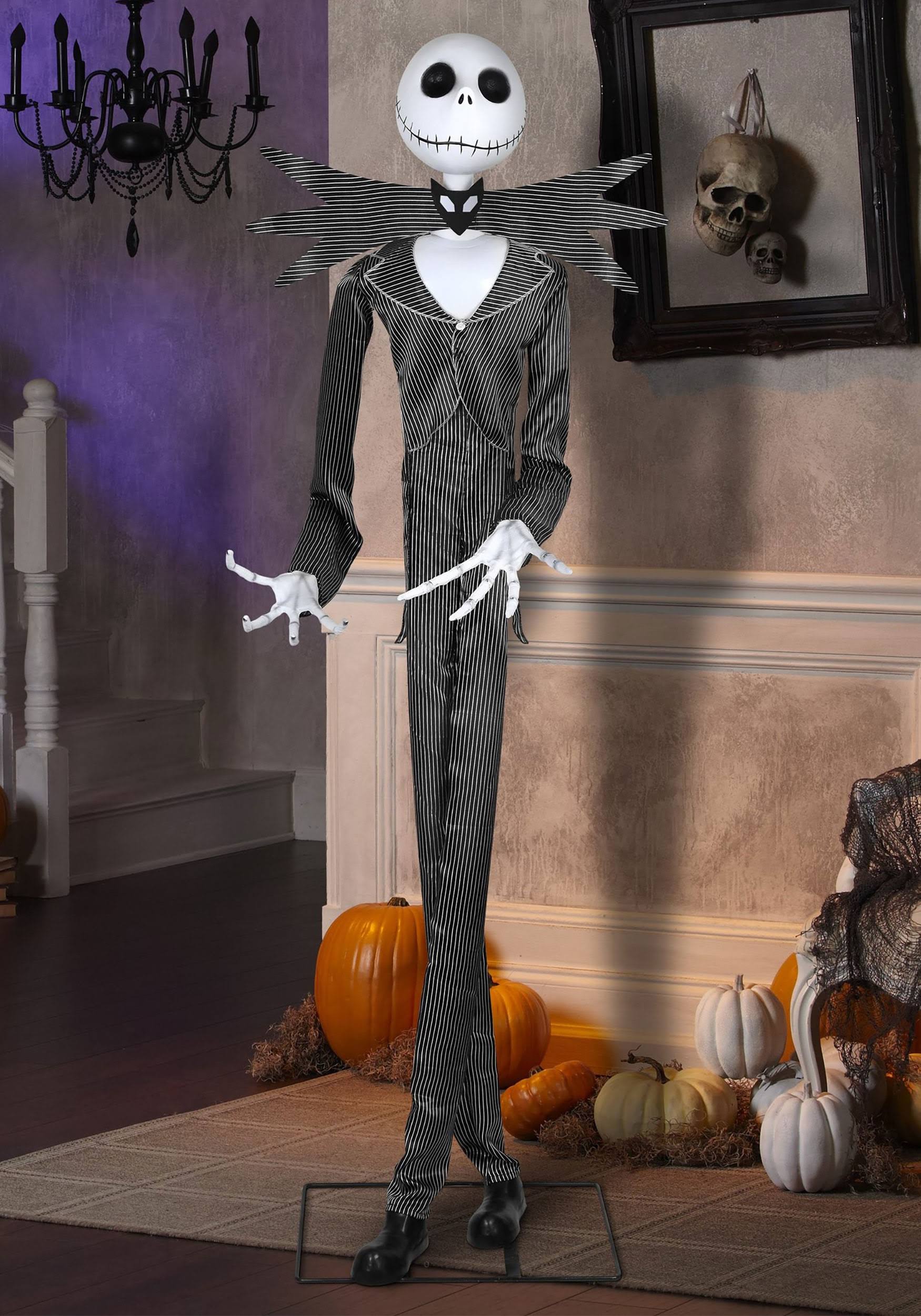 Nightmare Before Christmas | Animated Life Size Jack | Adult | Unisex | Black/White | One-Size | J MT8SM2_V8O5 Nightmare Before Christmas | Animated Life Size Jack | Adult | Unisex | Black/White | One-Size | J MT8SM2_V8O5