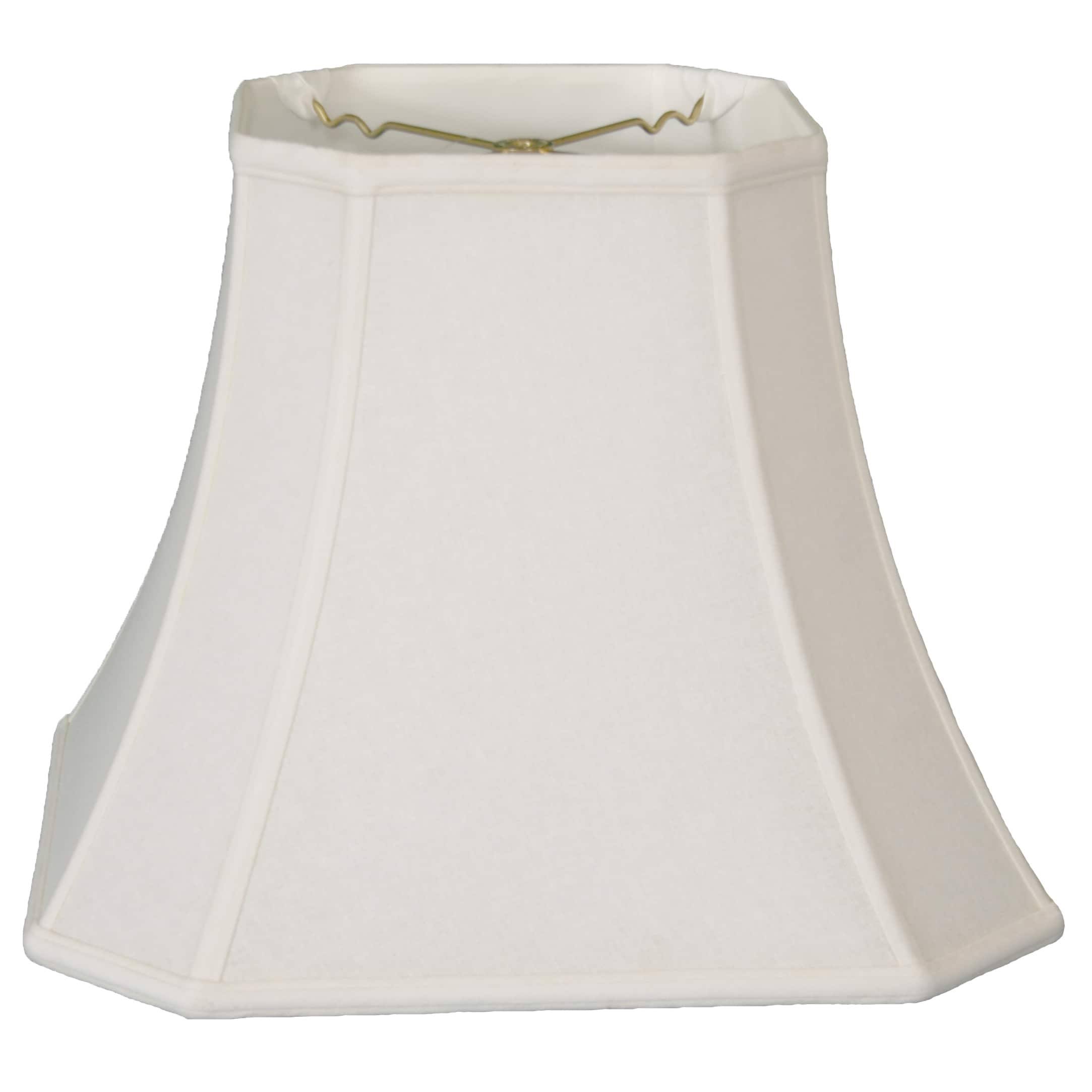 Royal Designs Square Cut Corner Bell Lamp Shade, Linen White, 5 x 10 x 8.81OL6V_CMXC