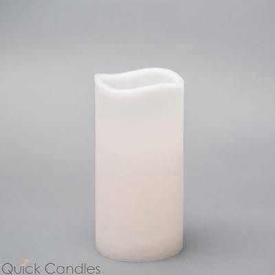 Richland 4 inch x 8 inch Large LED Pillar Candle with Wavy Top - Set of 6 T4FVHJ_GXB0