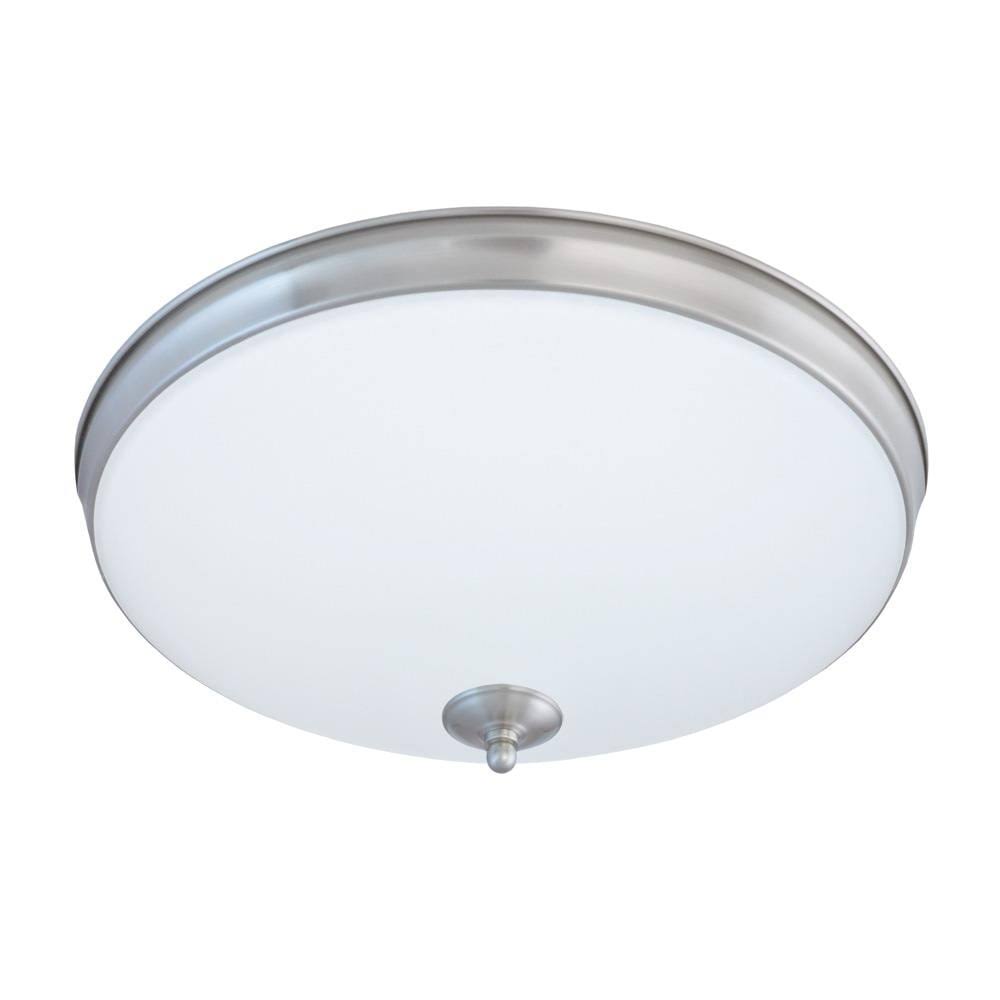Good Earth Lighting Legacy 15-in Satin Nickel LED Flush Mount Light Energy Star | FL1218-NSM-15LF1-6DOGKI_ZWB8 Good Earth Lighting Legacy 15-in Satin Nickel LED Flush Mount Light Energy Star | FL1218-NSM-15LF1-6DOGKI_ZWB8