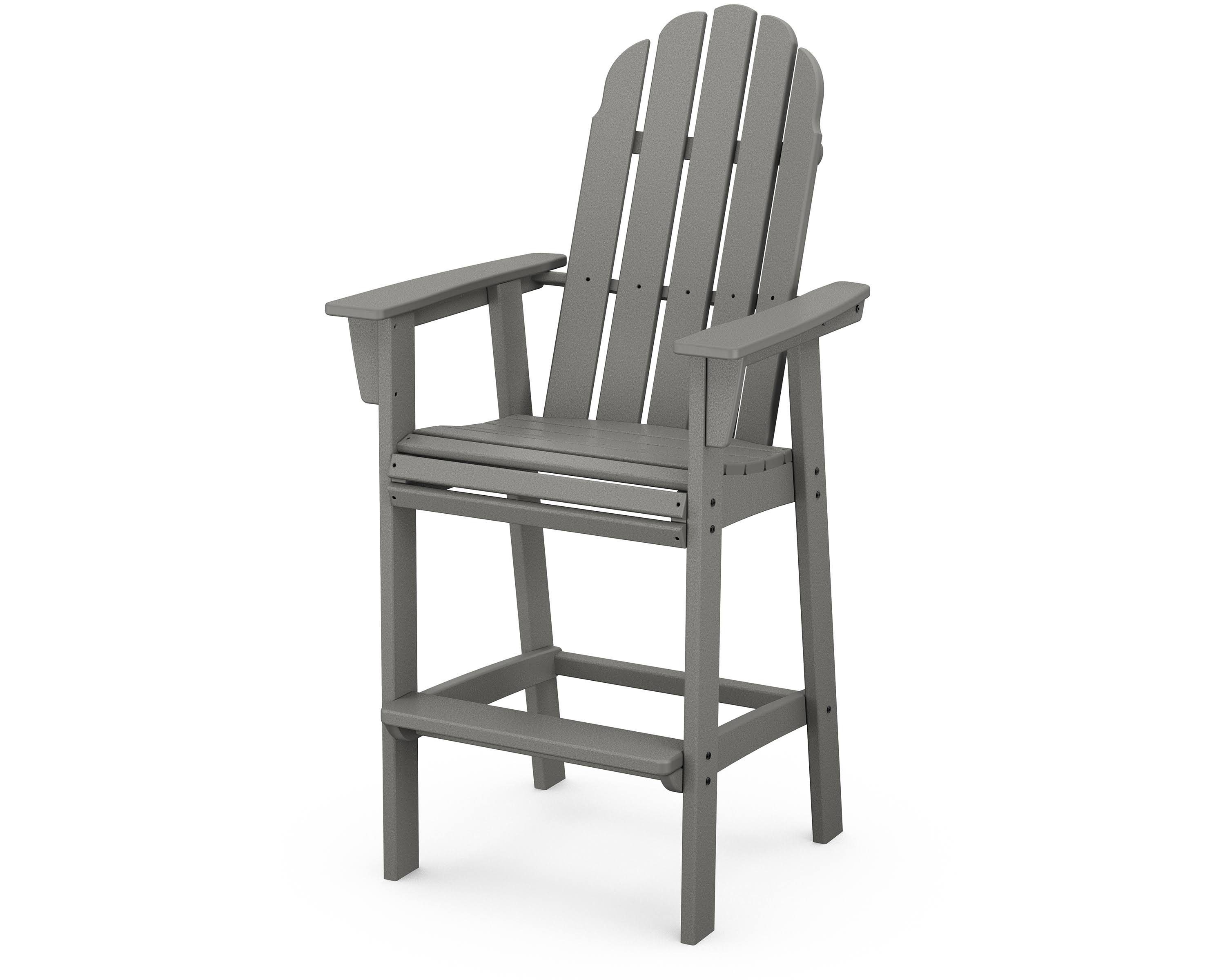 POLYWOOD Vineyard Adirondack Bar Chair in Slate VU6ZPN_YS4J POLYWOOD Vineyard Adirondack Bar Chair in Slate VU6ZPN_YS4J
