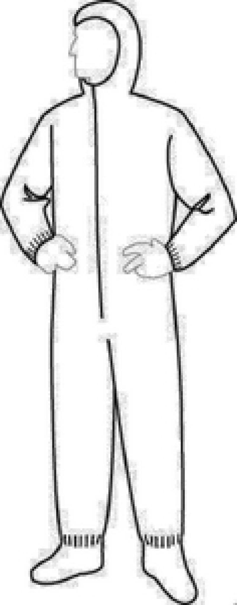Tyvek Coverall W/Hd/Bt 2x @JEB916_GP6A