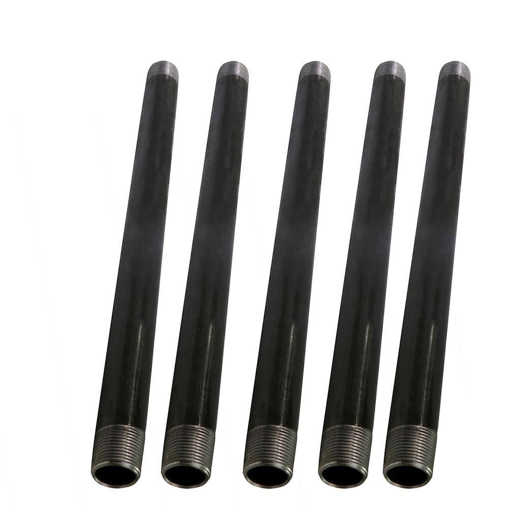 1-1/2 in. x 24 in. Black Steel Pipe (5-Pack) FY6NWT_75W5 1-1/2 in. x 24 in. Black Steel Pipe (5-Pack) FY6NWT_75W5