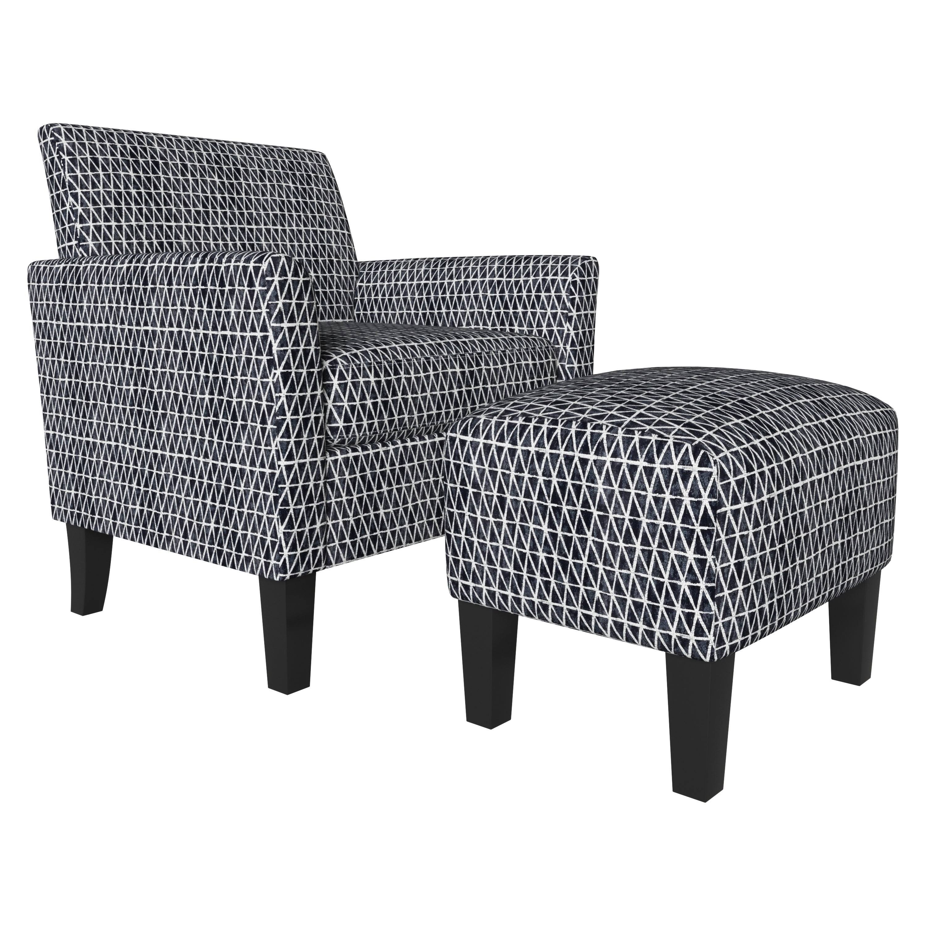 Copper Grove Maritza Half Round Arm Chair and Ottoman - Black Urban 43QETS_M5LN Copper Grove Maritza Half Round Arm Chair and Ottoman - Black Urban 43QETS_M5LN
