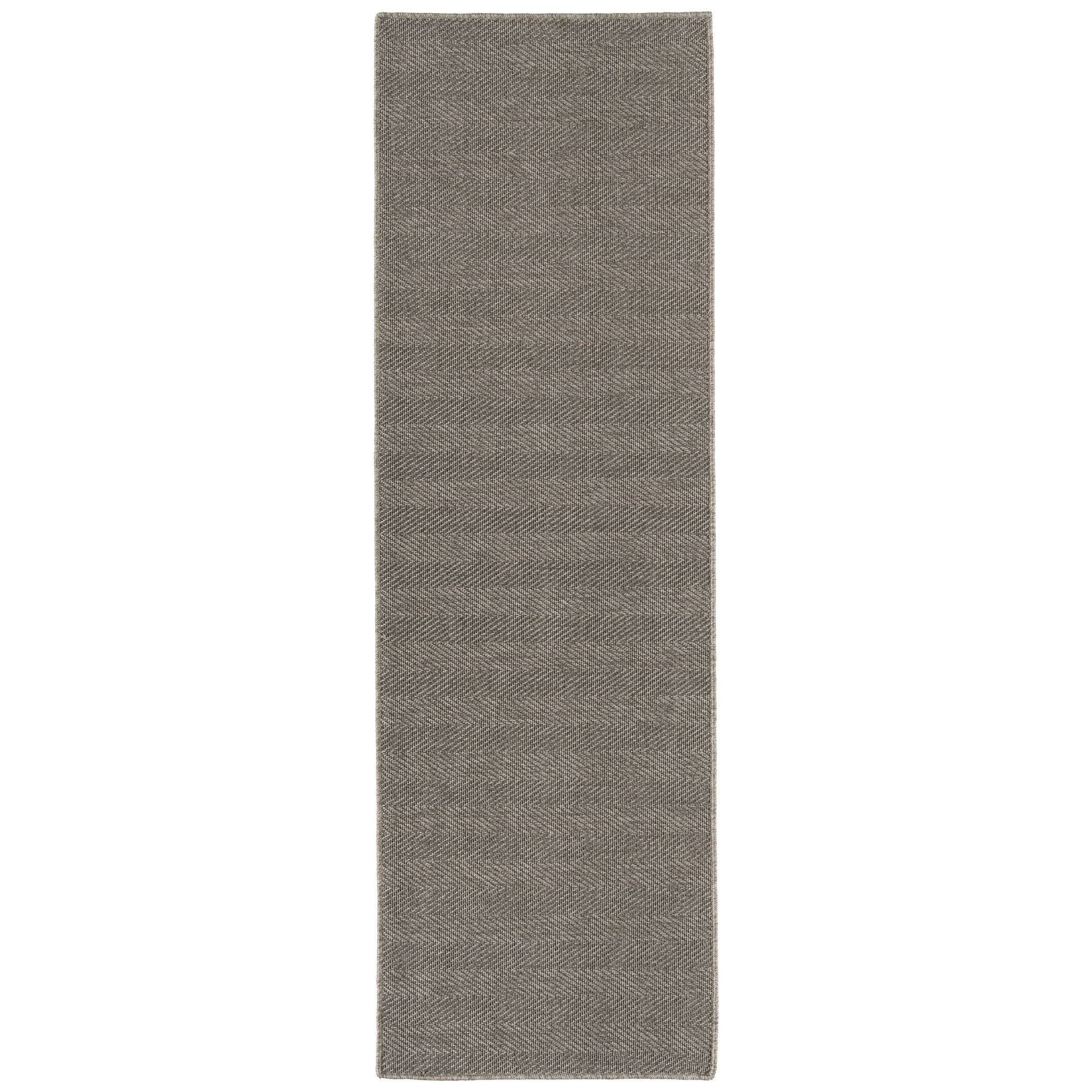 Porch den Reiling Stripe Indoor/Outdoor Flat-Weave Rug - 2'6 x 9'0 Runner - Heather MPPDGE_BO39