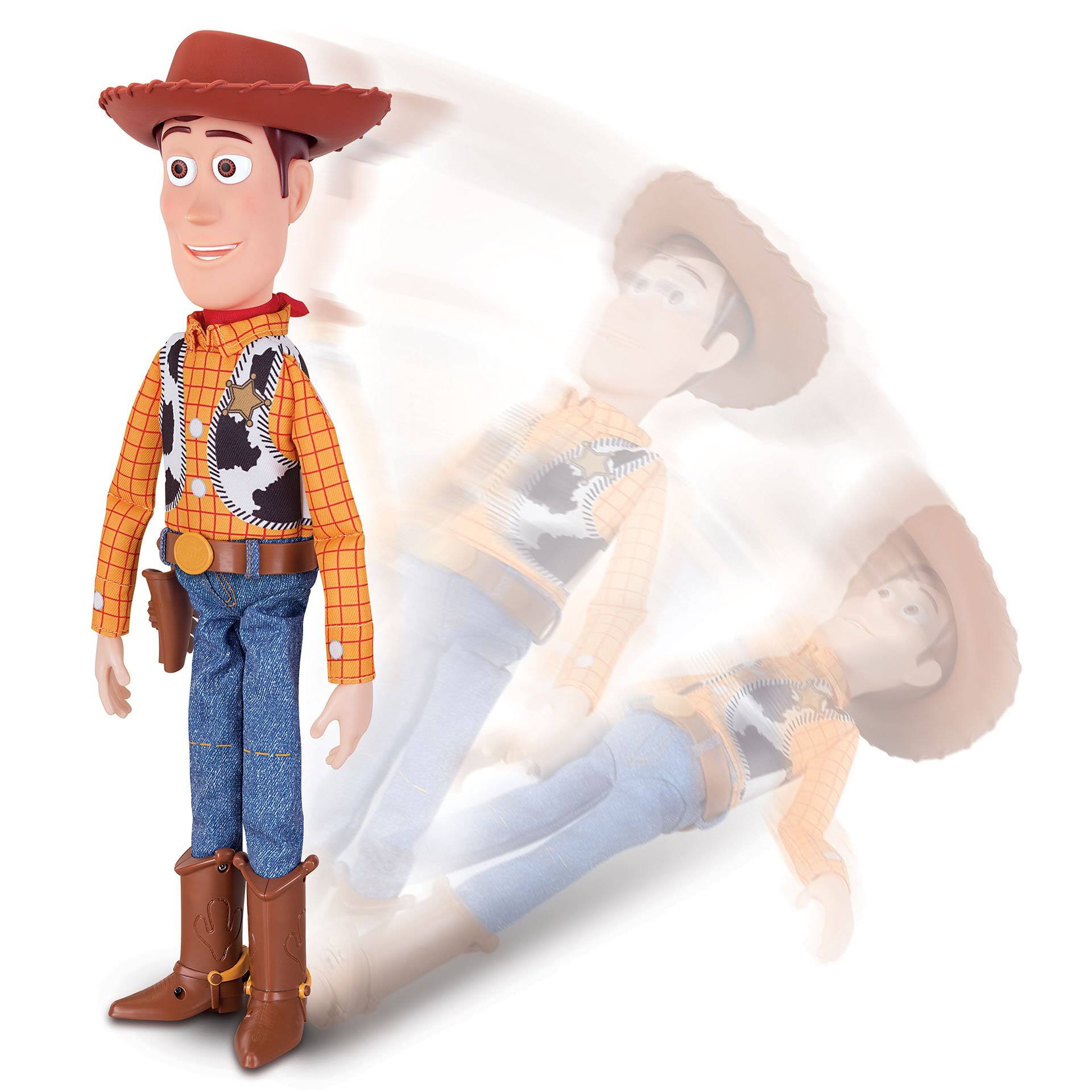 Toy Story 4 Sheriff Woody - with Interactive Drop Down Action, Size 16.UG6WPJ_B4RH