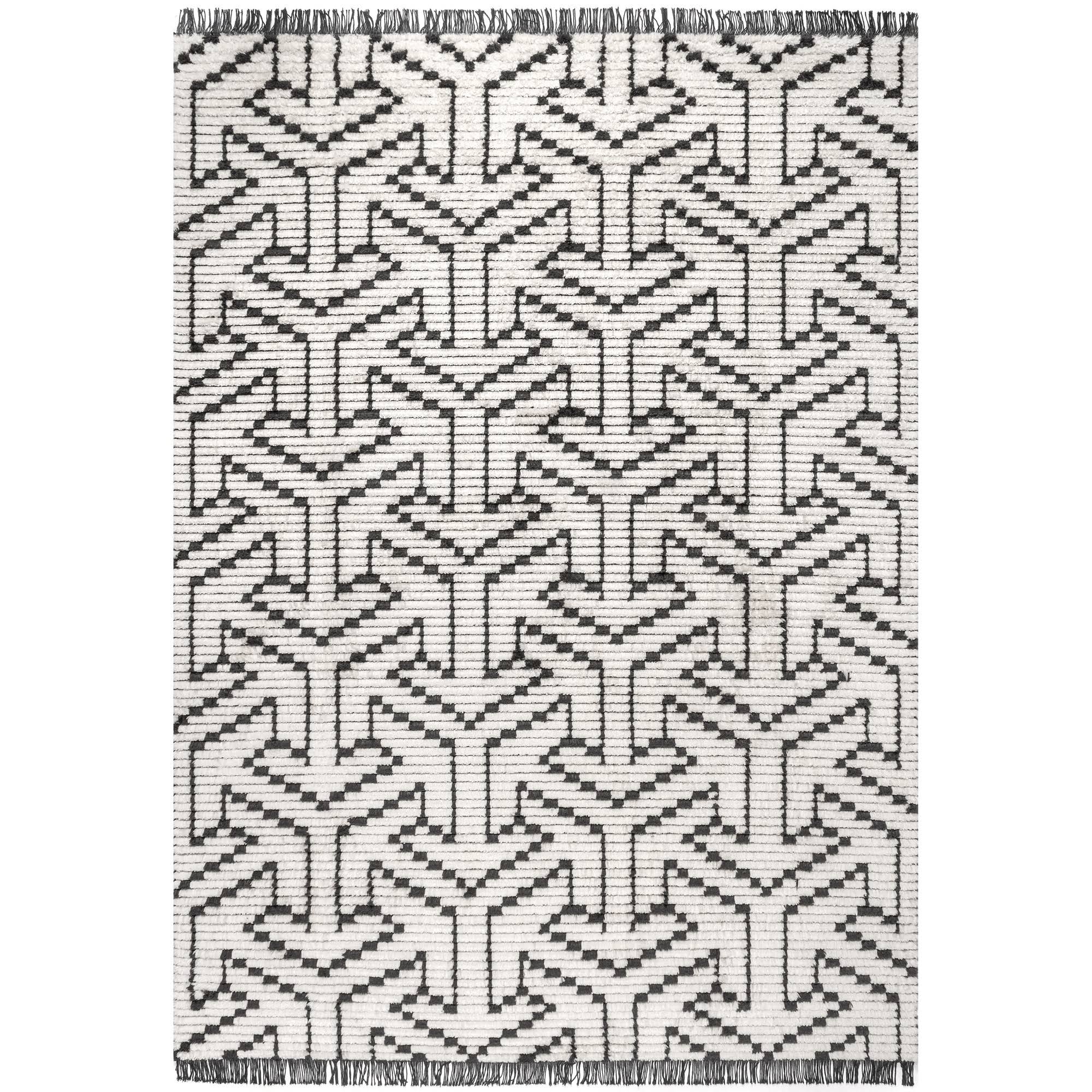 nuLOOM Alyson Modern Abstract Soft Shag Fringe Area Rug - 5' ZBZYZG_30OJ nuLOOM Alyson Modern Abstract Soft Shag Fringe Area Rug - 5' ZBZYZG_30OJ