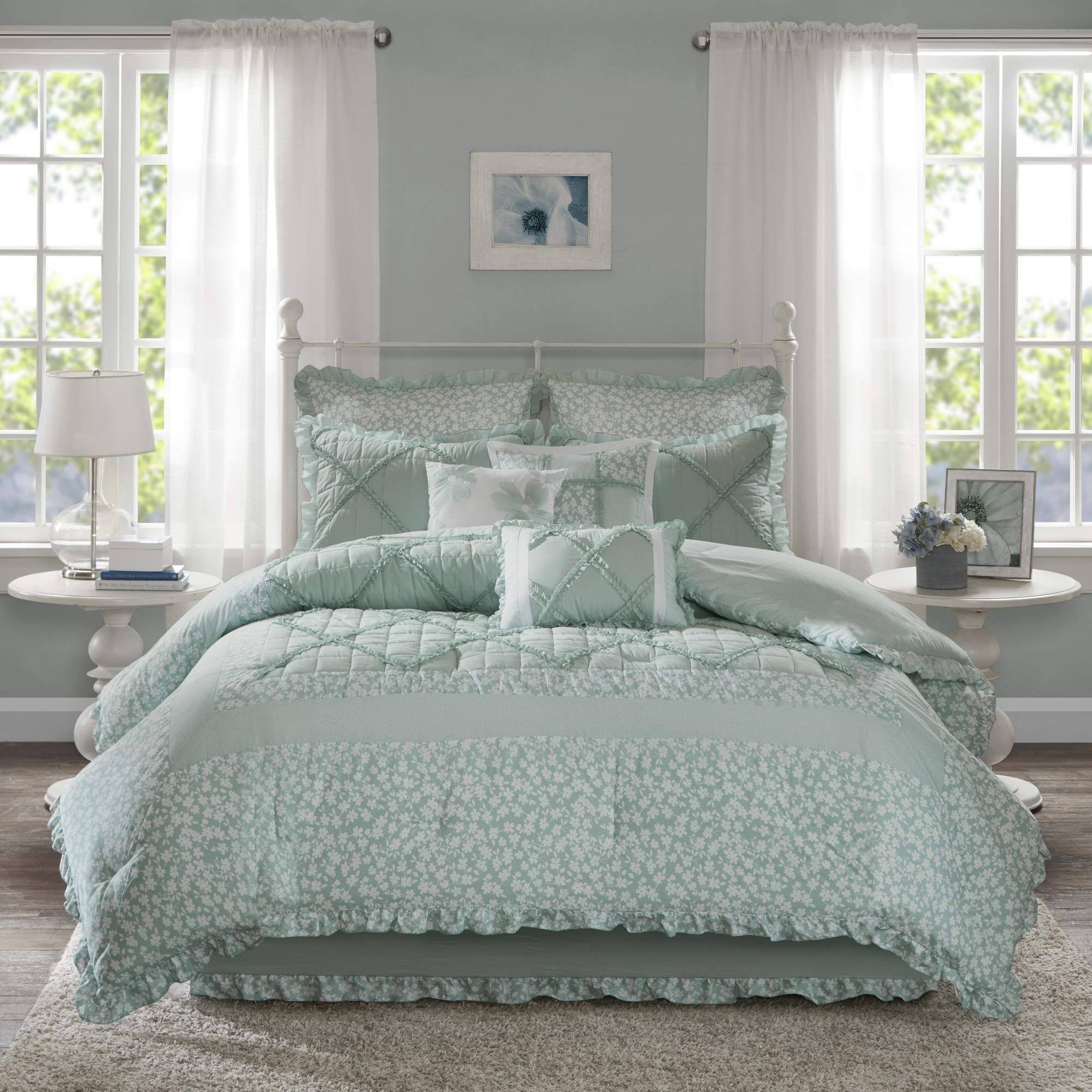 Madison Park Mindy 9 Piece Cotton Percale Comforter Set 0YFFGO_LXQ1