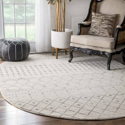 Clair Geometric Gray Rug Mistana Rug Size: Oval 6'7 YQFTMS_XPHQ Clair Geometric Gray Rug Mistana Rug Size: Oval 6'7 YQFTMS_XPHQ