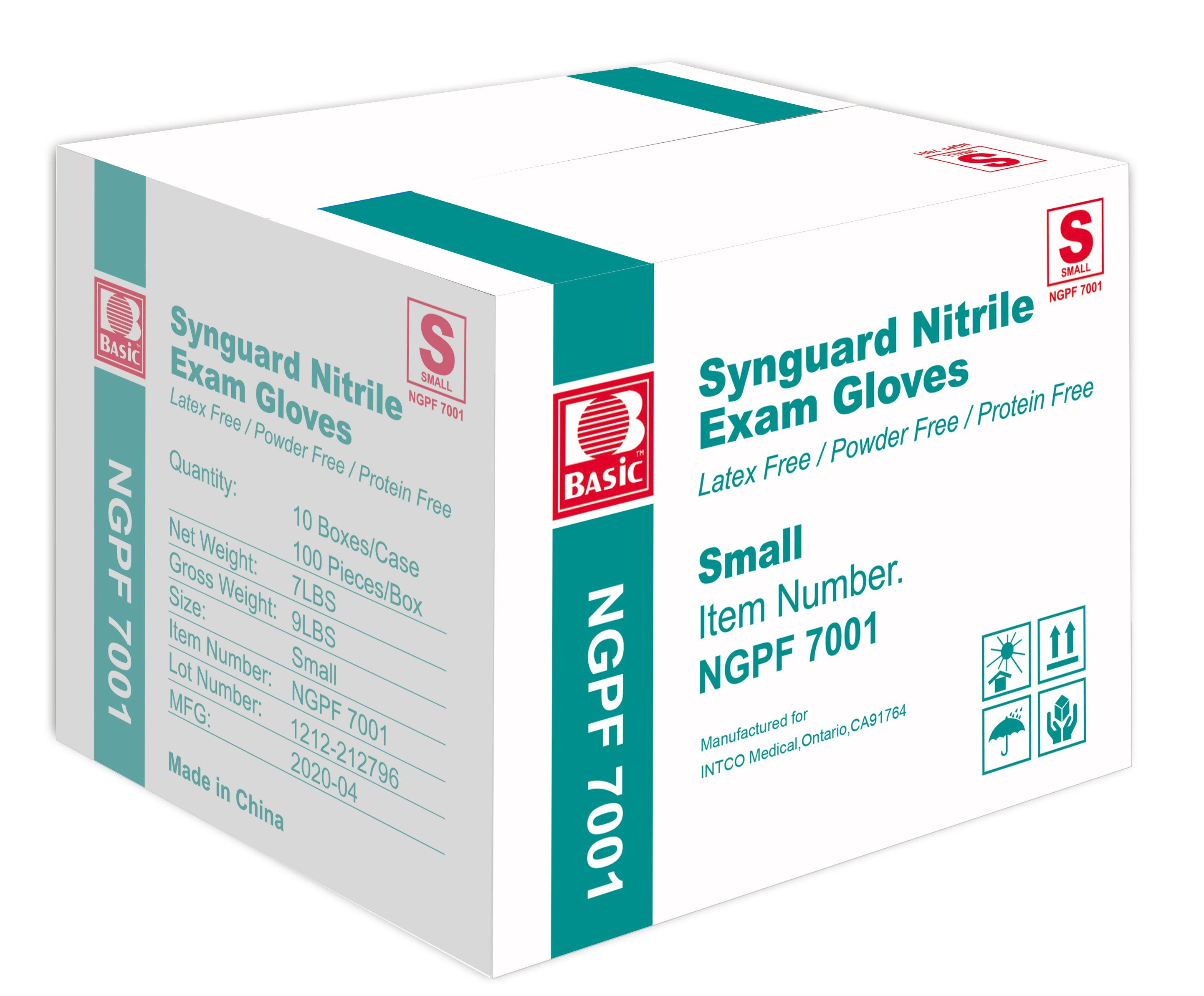 Synguard Nitrile Exam Gloves, Blue, Case of LCS5MS_F2D8