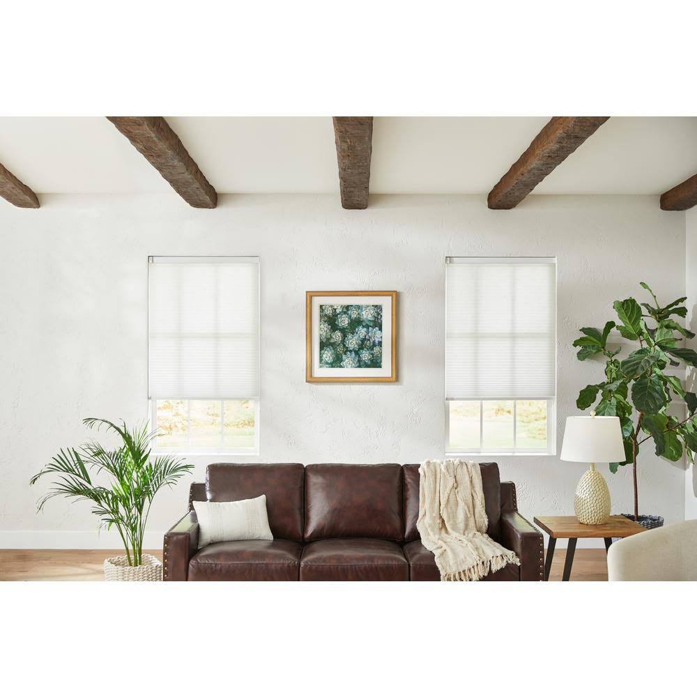 Home Decorators Collection White Cordless Light Filtering Cellular Shade - 38.25 in. W x 48 in. L (Motorization Compatible), Z4H2AB_N26Q Home Decorators Collection White Cordless Light Filtering Cellular Shade - 38.25 in. W x 48 in. L (Motorization Compatible), Z4H2AB_N26Q