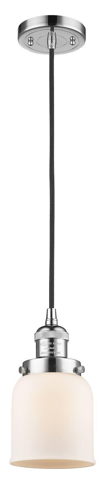 Innovations Lighting-Small Bell 1 Light Mini Pendant-201C-PC-G51-DG1MJX_K4TP Innovations Lighting-Small Bell 1 Light Mini Pendant-201C-PC-G51-DG1MJX_K4TP