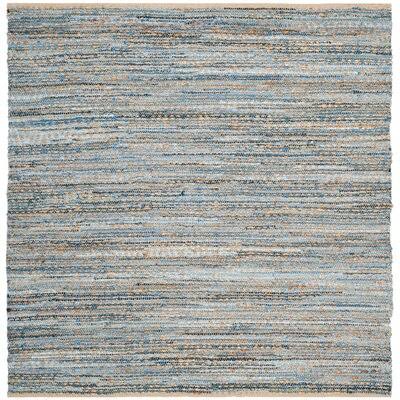 Arria Handmade Flatweave Jute Natural/Blue Area Rug Highland Dunes Rug Size Square 6' ITUXE5_UI9Q Arria Handmade Flatweave Jute Natural/Blue Area Rug Highland Dunes Rug Size Square 6' ITUXE5_UI9Q